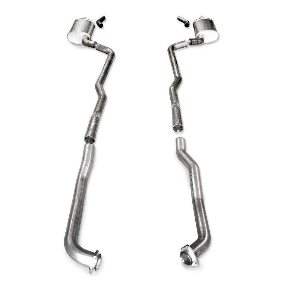 Stainless Works SBC Catback Dual Long Chambered Mufflers Factory Connect (1968-1972 Corvette) - V6813100S