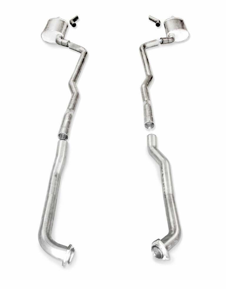 Stainless Works BBC Catback Dual Chambered Mufflers Auto Trans. Factory Connect (1973-1974 Corvette) - V7314300S