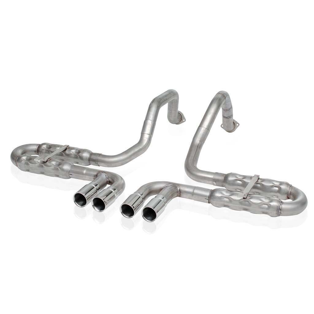 Stainless Works Axleback Dual Chambered Round Style Mufflers Factory Connect (1997-2004 Corvette) - VC5CHAM
