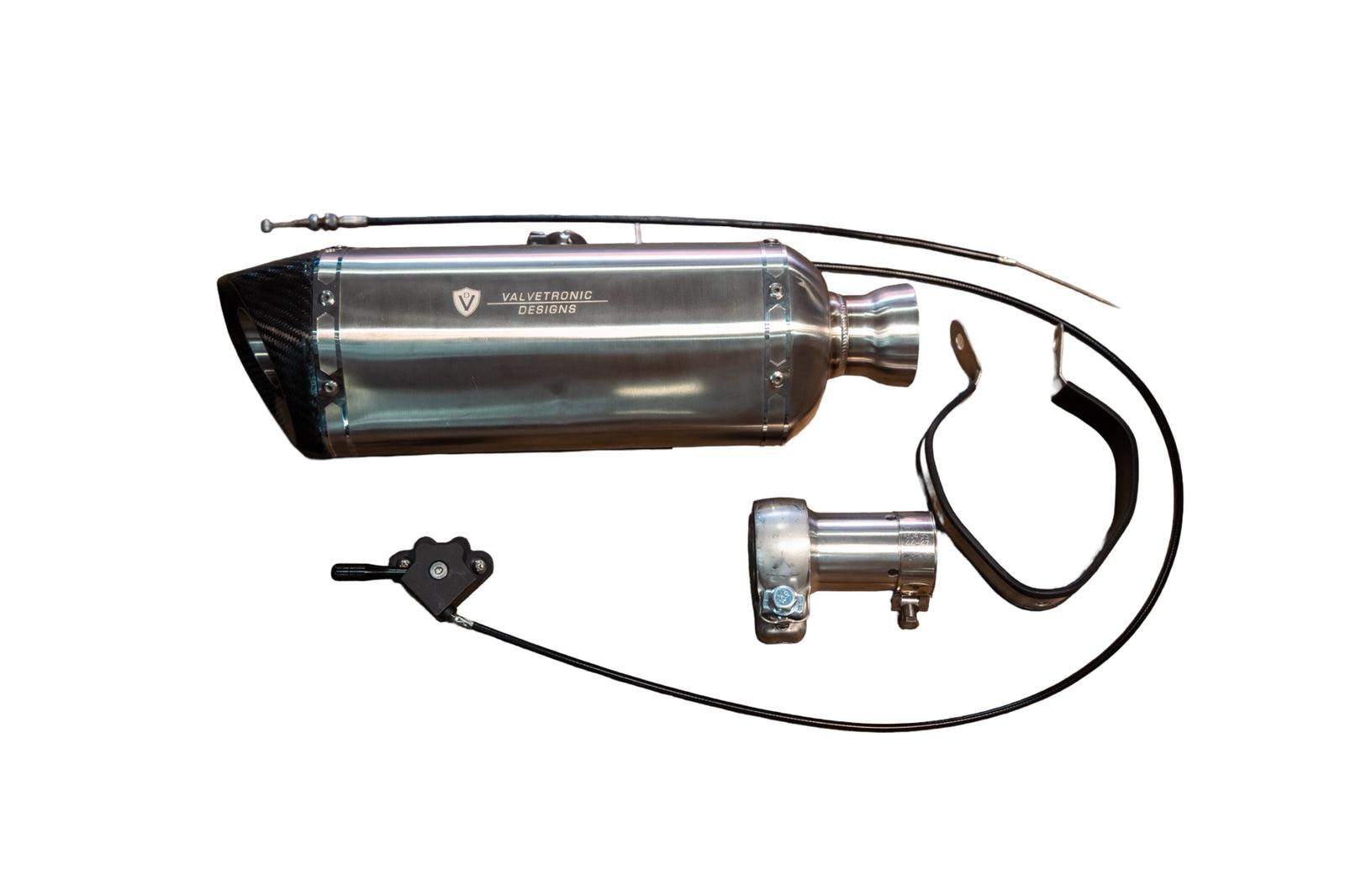 Valvetronic Designs Universal Bike Valved Straight Muffler Kit 1.5 Inch - VTD.BIKE.SB.UVM.STR.38MM
