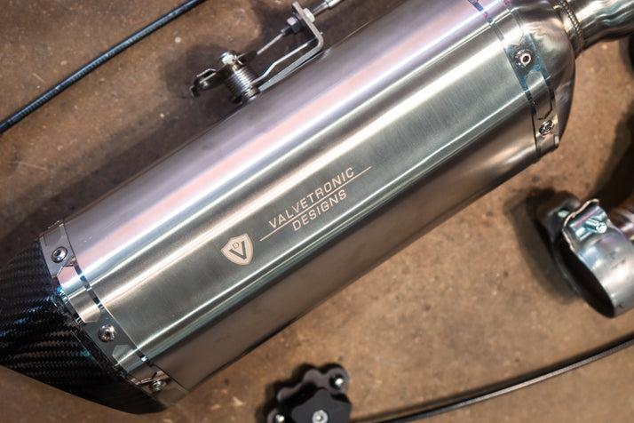 Valvetronic Designs Universal Bike Valved Straight Muffler Kit 1.75 Inch - VTD.BIKE.SB.UVM.STR.44MM