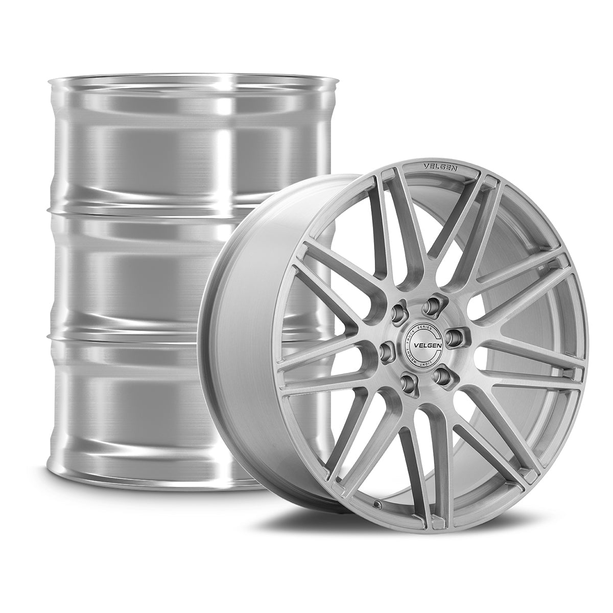 2021+ Ford F-150 Velgen VFF-9 Wheel Set (Set of 4) - Brushed Clear - 24x10
