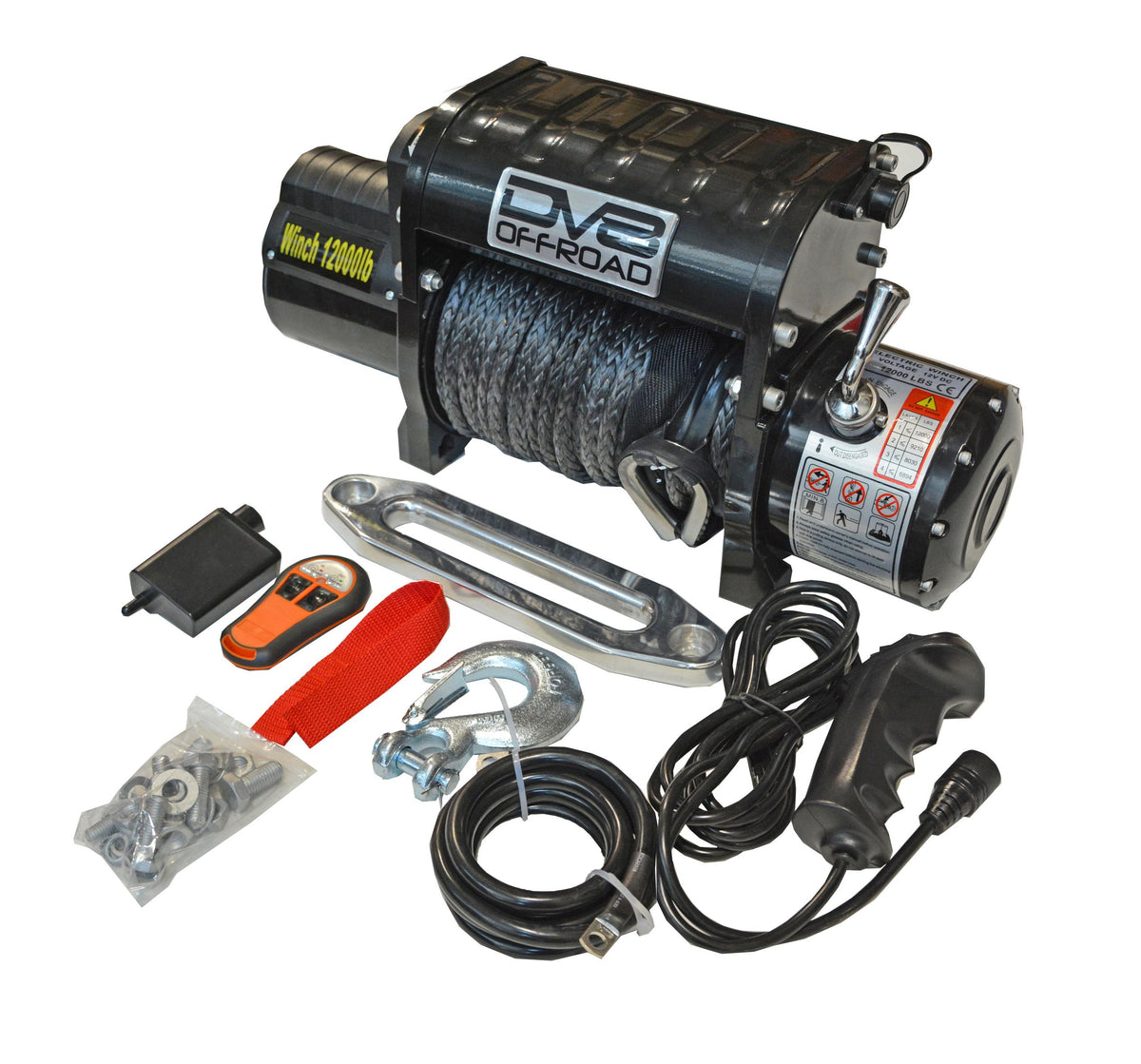 DV8 Offroad 12,000 Lbs. Winch With Synthetic Rope - WB12SR