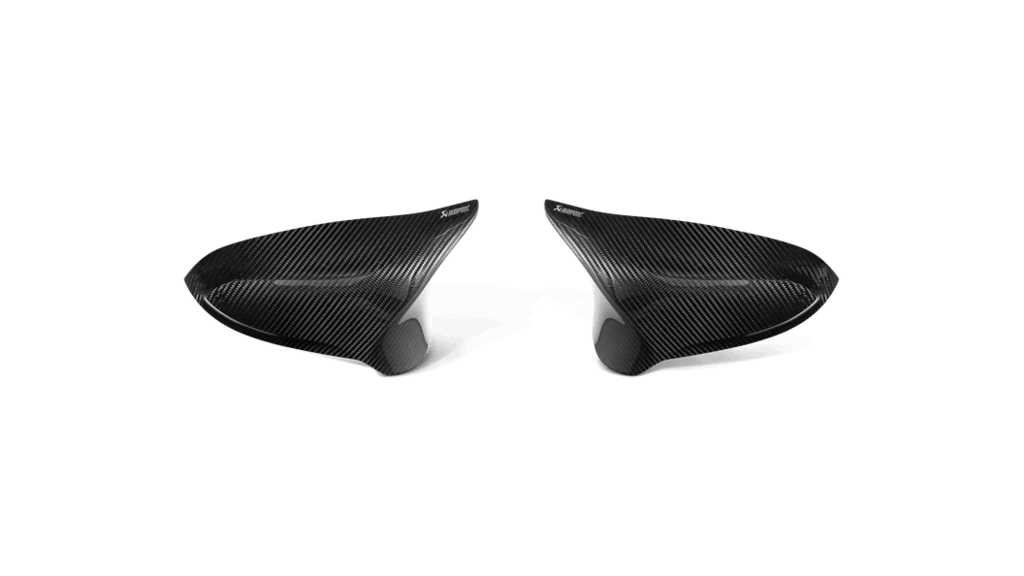 Akrapovic 2014-2020 BMW Carbon Fiber Mirror Cap Set - High Gloss. (2015-2021 M3, M4, M2) - WM-BM/CA/2/G