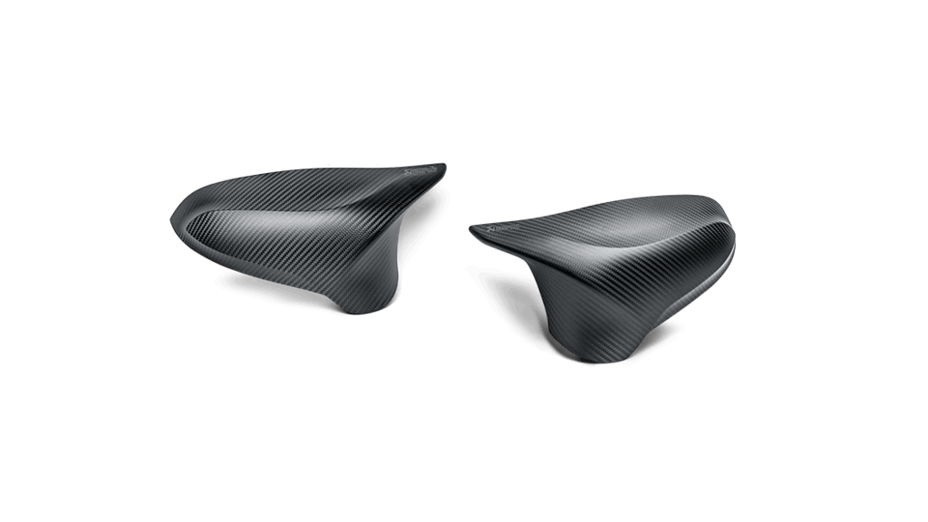Akrapovic 2014-2020 BMW Carbon Fiber Mirror Cap Set - Matte. (2015-2021 M3, M4, M2) - WM-BM/CA/2/M