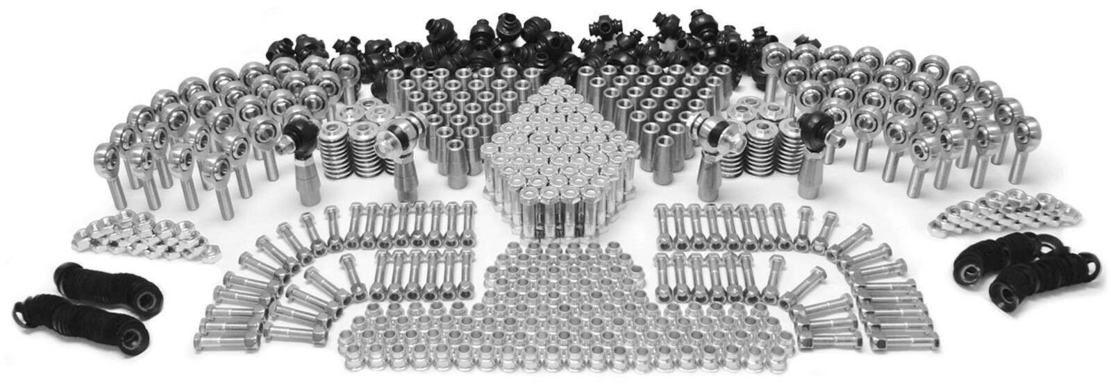 Steinjager Builders Kit Rod End Kits 1/2-20 RH and LH Chrome Moly Housing, Nylon Race Fits 1.000 x 0.083 Tubing 60 Rod Ends - J0015181
