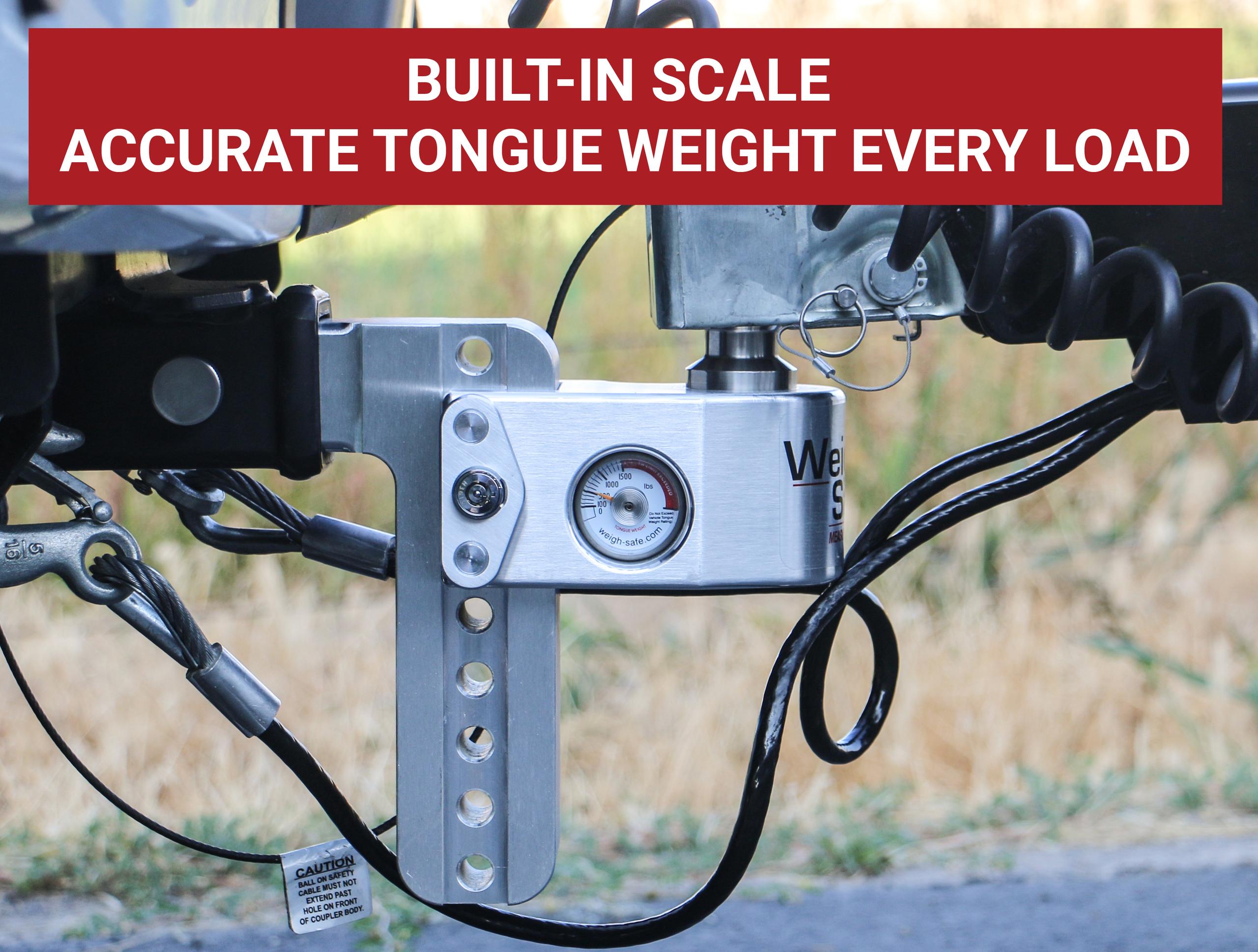 Weigh Safe Adjustable Drop Hitch - 4" Drop For 2" Shank - WS4-2