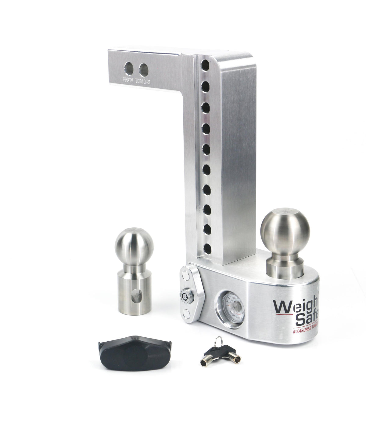 Weigh Safe Adjustable Drop Hitch - 10" Drop For 2" Shank - WS10-2
