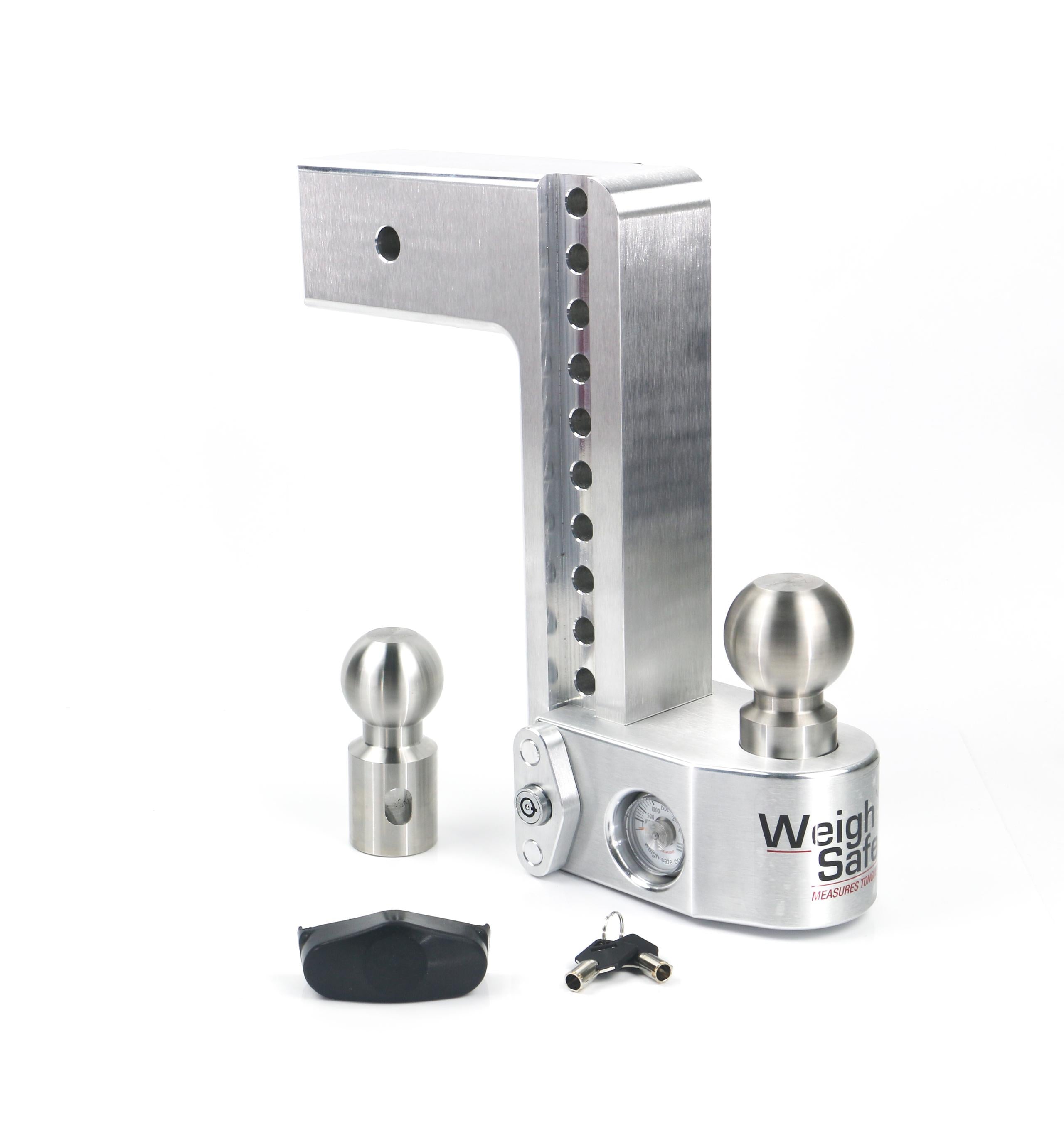 Weigh Safe Adjustable Drop Hitch - 10" Drop For 3" Shank - WS10-3