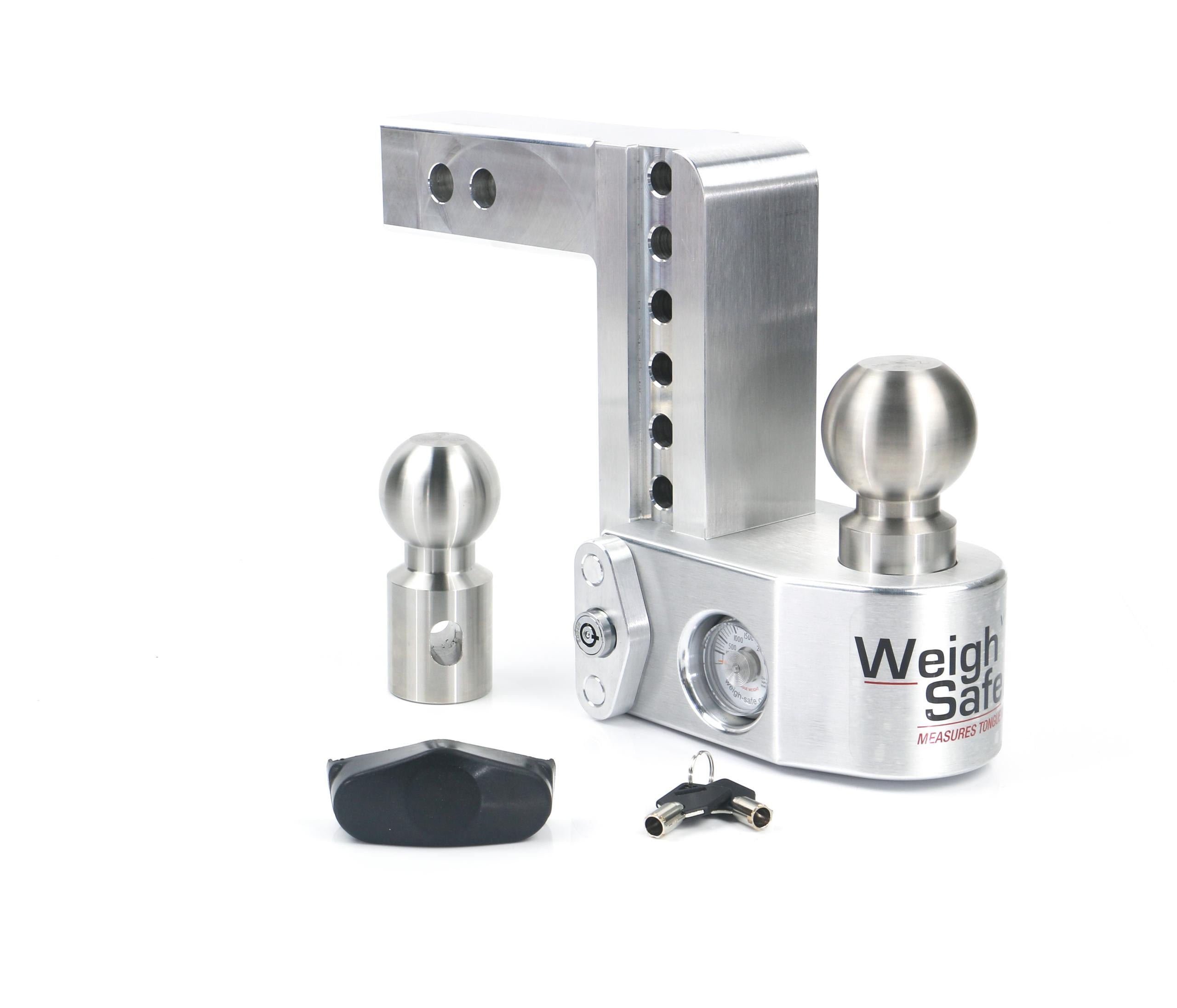 Weigh Safe Adjustable Drop Hitch - 6" Drop For 2" Shank - WS6-2