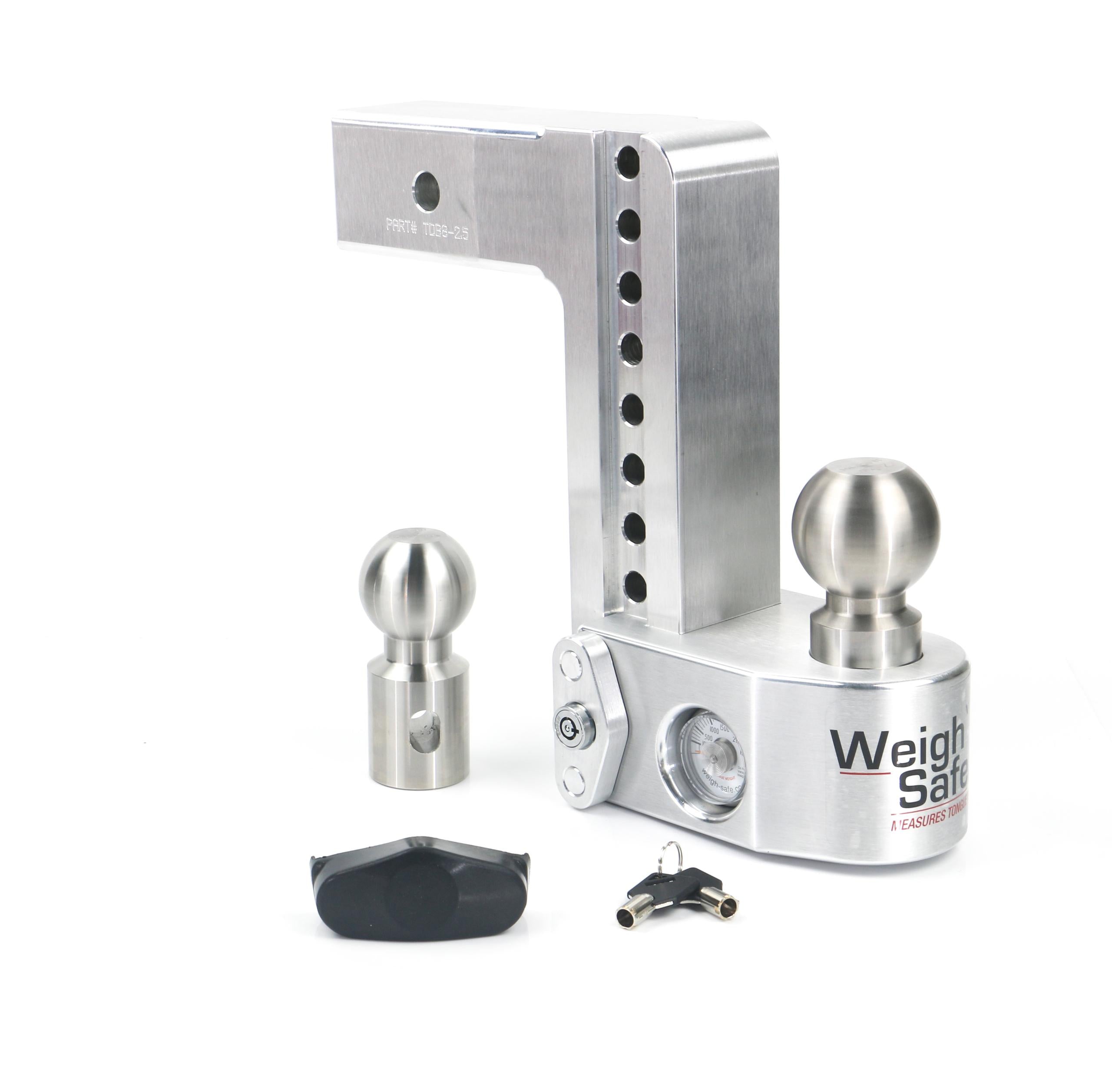 Weigh Safe Adjustable Drop Hitch - 8" Drop For 2.5" Shank - WS8-2.5