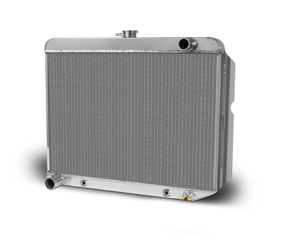 AFCO Aluminum Radiator 22.25 Inch x 22 Inch Mopar A, B & E Body Driver's Side Satin w/o Cooler AFCO - 84296-S-NA-N