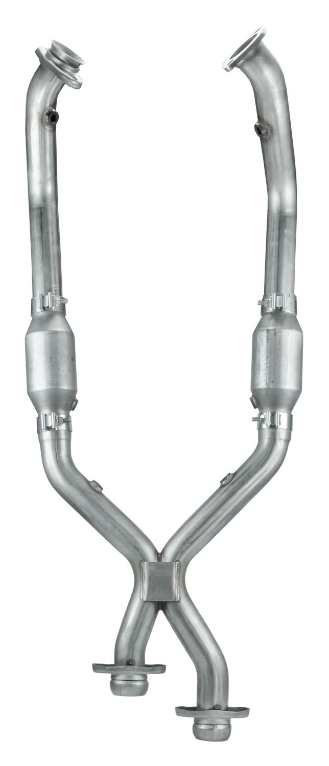Pypes 1996-1998 Mustang X-Pipe Exhaust Kit High Flow Ceramic Catalytic Converters 409 Stainless Steel Designed for Mustang GT - XFM33