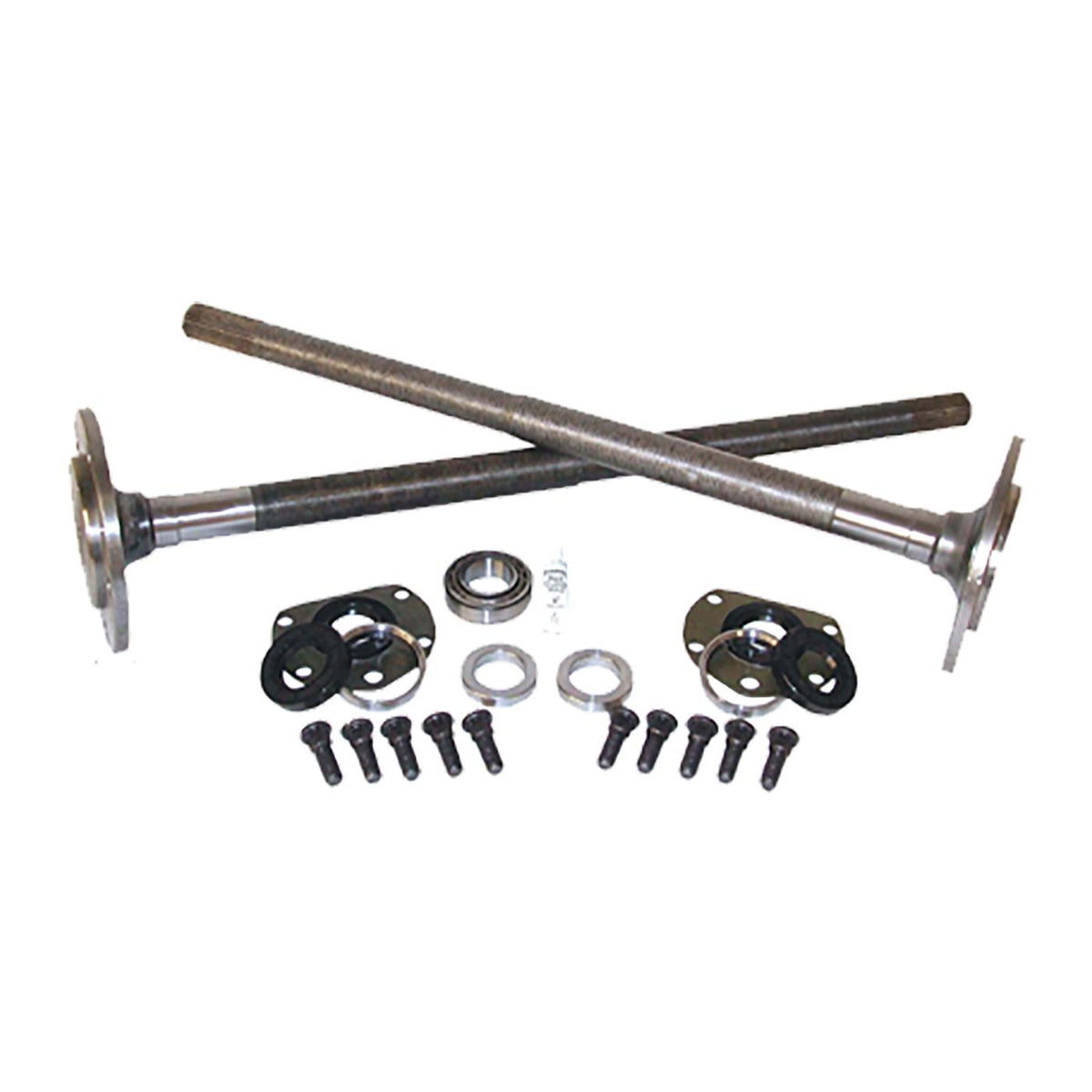 Yukon Gear & Axle One piece short axles M20 '76-'3 CJ5 & '76-'81 CJ7 w/ bearings & 29 splines, kit - YCJS