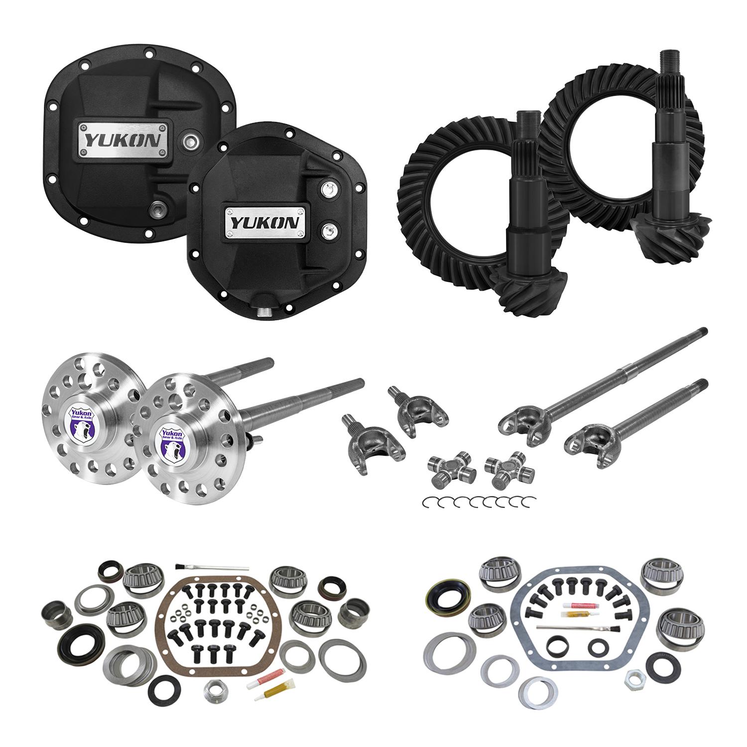 Yukon Gear & Axle Stage 4 Jeep Jk Re-Gear Kit W/Covers, Fr/Rr Axles, Dana 30/44, 4.56 Ratio - YGK012STG4