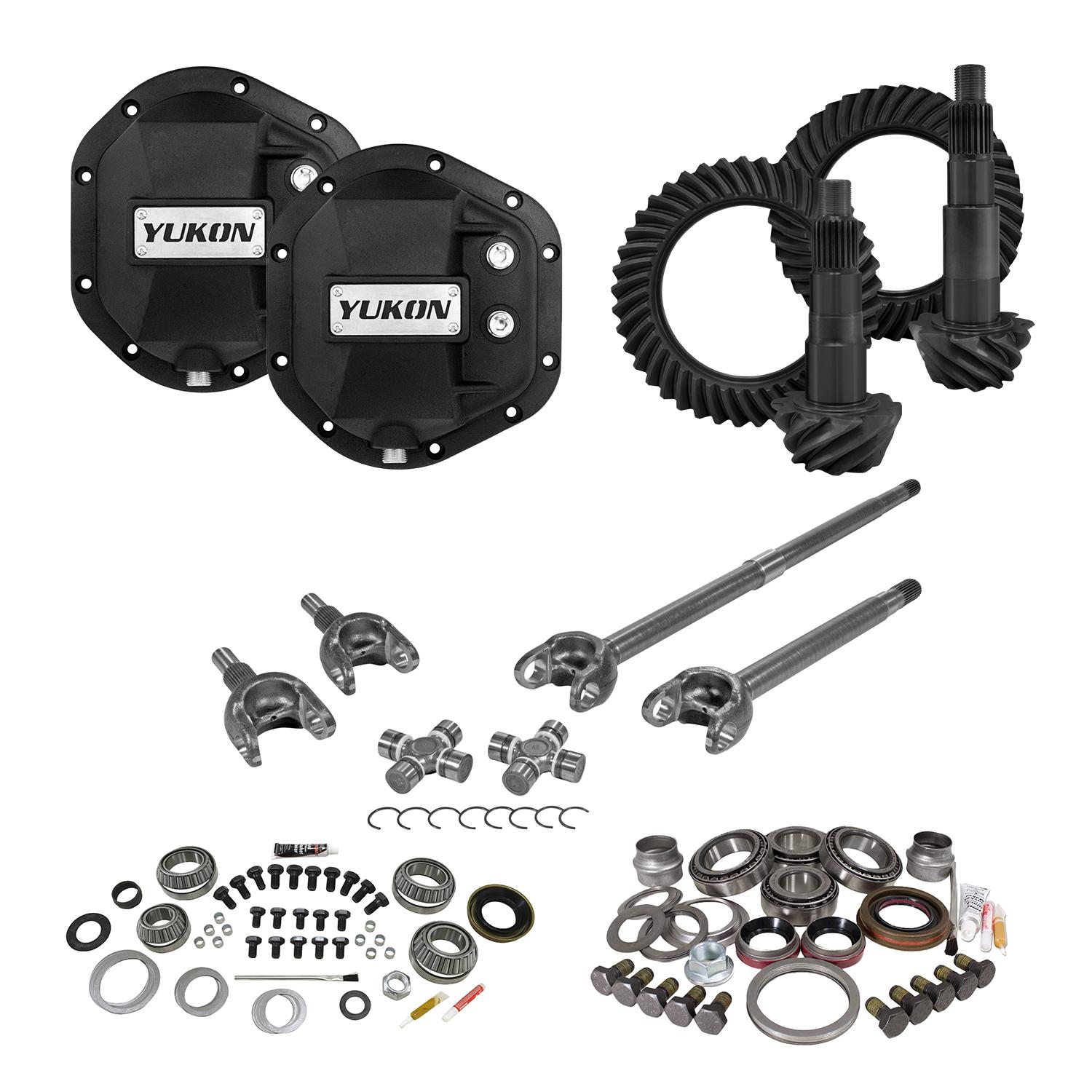 Yukon Gear & Axle Stage 3 Jeep Jk Re-Gear Kit W/Covers & Front Axles, Dana 44, 4.11 Ratio - YGK056STG3