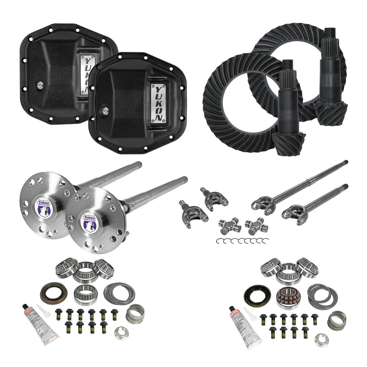 Yukon Gear & Axle Stage 4 Jeep Jl/Jt Re-Gear Kit W/Covers Fr & Rr Axles, Dana 44, 5.13 Ratio - YGK069STG4