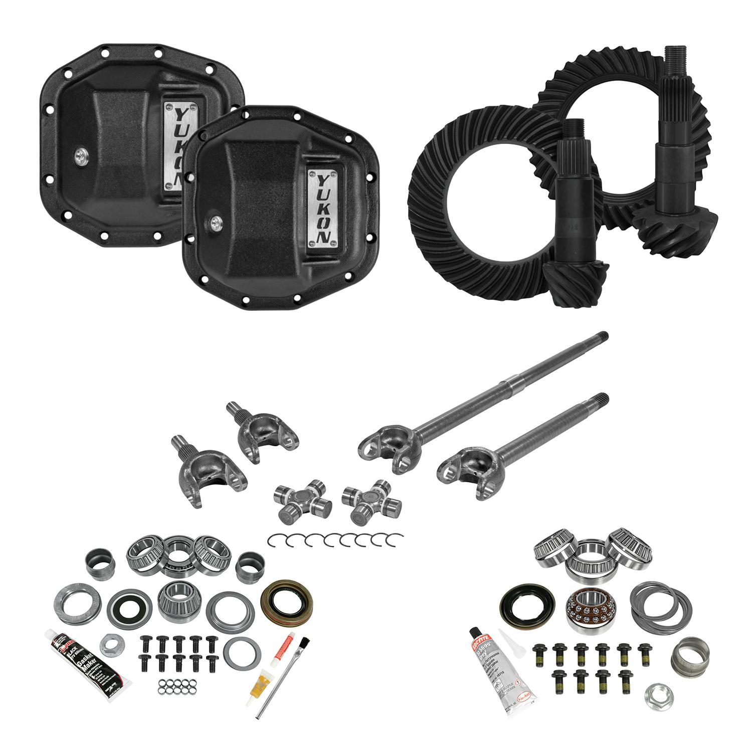 Yukon Gear & Axle Stage 3 Jeep Re-Gear Kit W/Covers, Front Axles For Dana 30/44, 5.13 Ratio - YGK080STG3