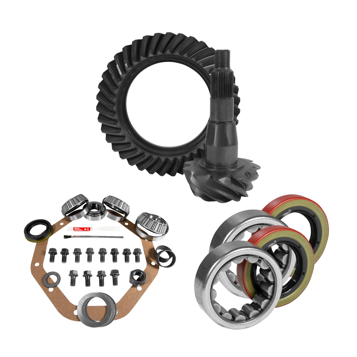 Yukon Gear & Axle 9.25" Chy 3.55 Rear Ring & Pinion, Install Kit, 1.62" Id Axle Bearings & Seal - YGK2071