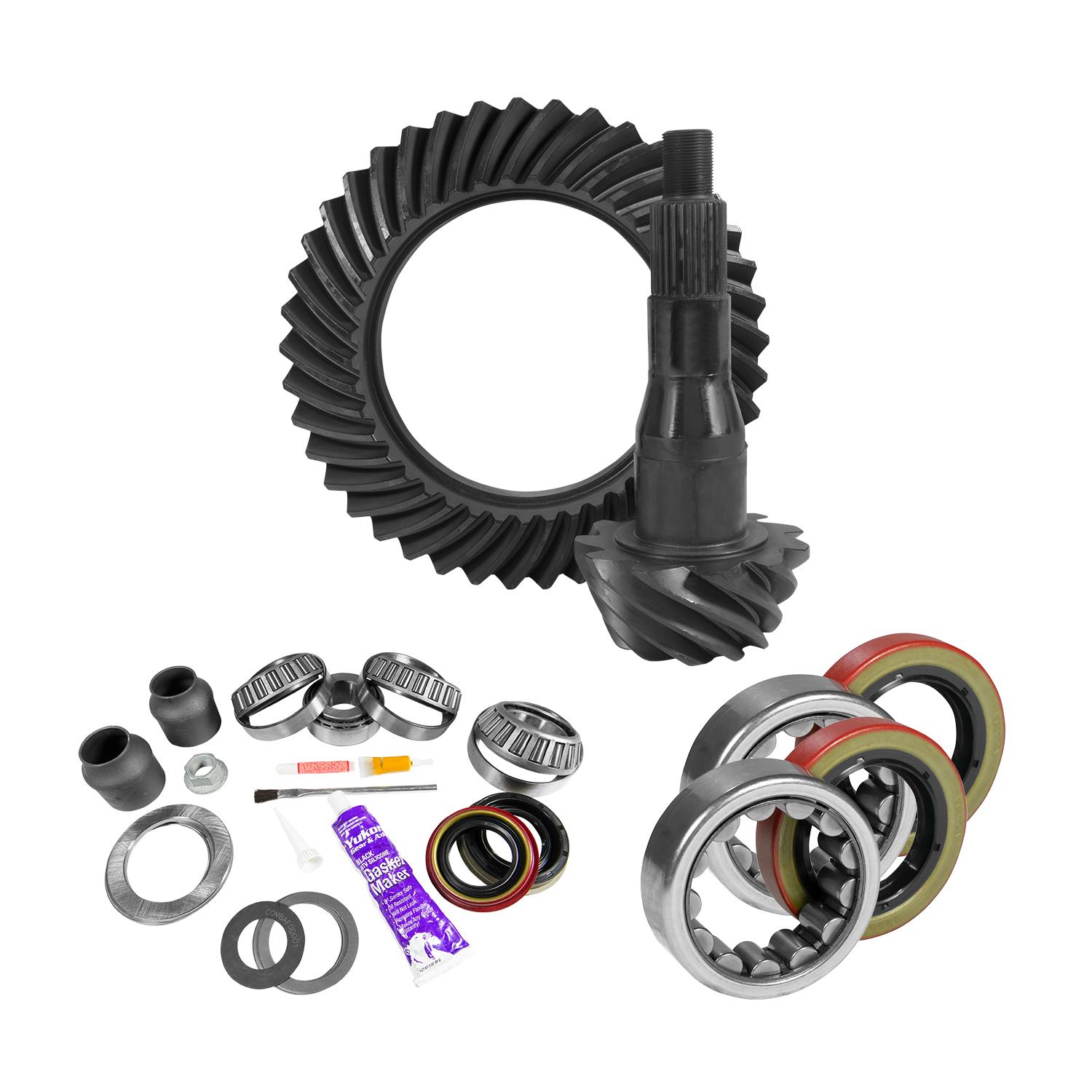 Yukon Gear & Axle 9.75" Ford 3.55 Rear Ring & Pinion, Install Kit, 2.53" Od Axle Bearings & Seal - YGK2088