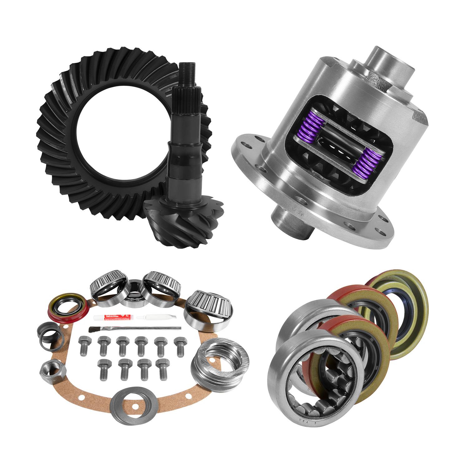 Yukon Gear & Axle 7.5/7.625 Gm 4.11 Rear Ring & Pinion, Install Kit, 28Spl Posi, Axle Bearings - YGK2247