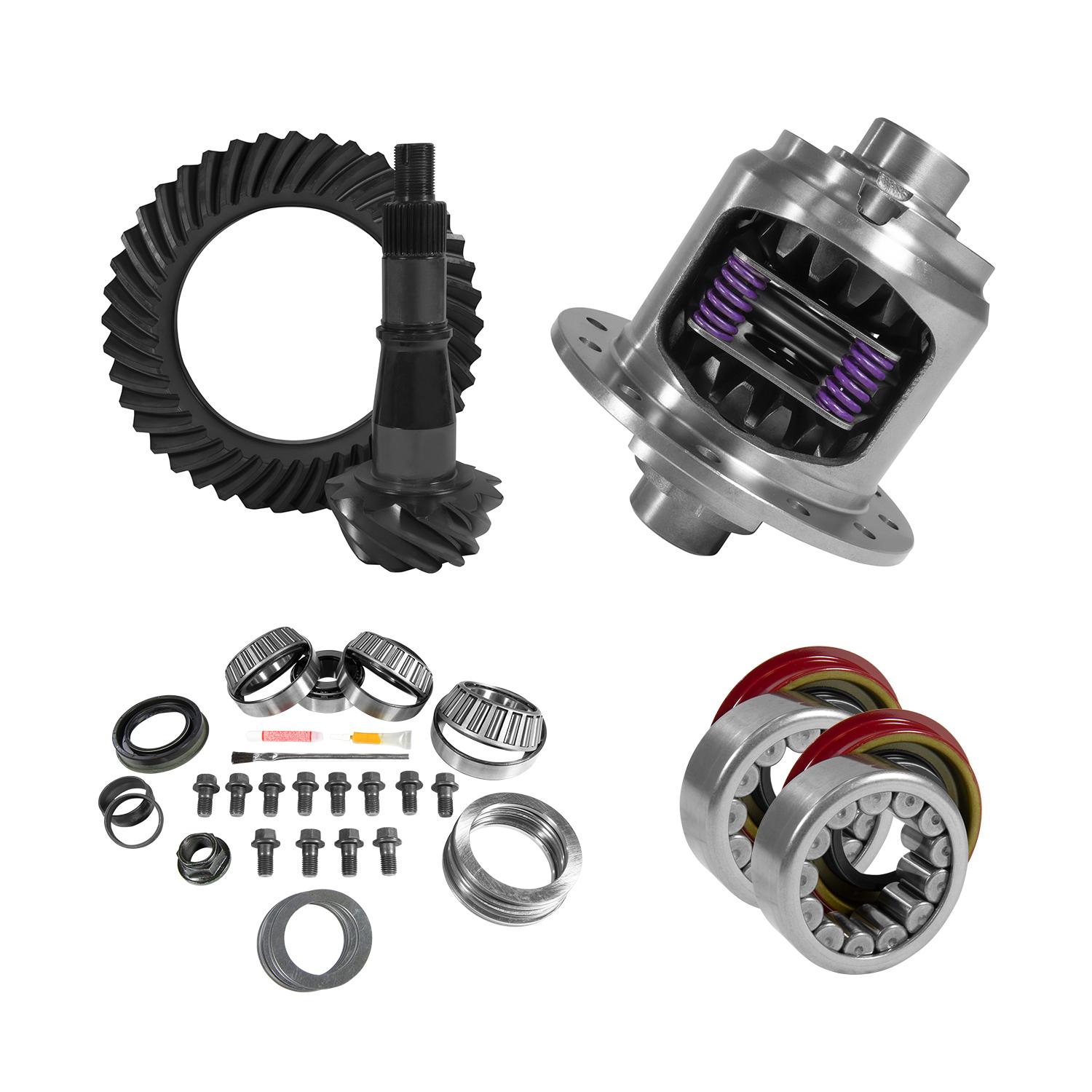 Yukon Gear & Axle 9.5" Gm 4.56 Rear Ring & Pinion, Install Kit, 33Spl Posi, Axle Bearing & Seals - YGK2255