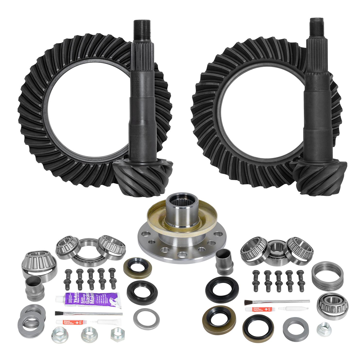 Yukon Gear & Axle Ring & Pinion Gear Kit Package Front & Rear with Install Kits - Toyota 8/7.5R - YGKT002-488