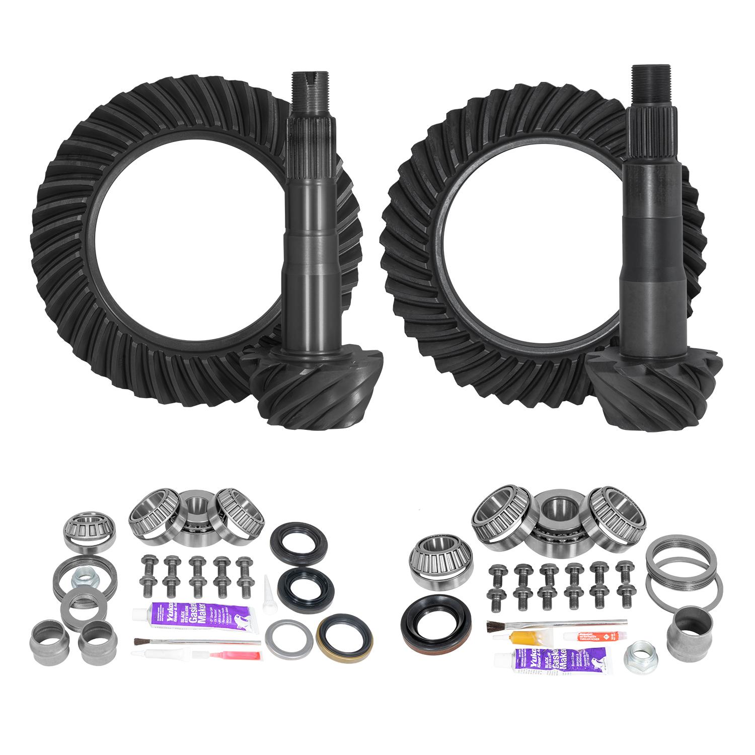 Yukon Gear & Axle Ring & Pinion Gear Kit Package Front & Rear with Install Kits - Toyota 8.2/8"IFS - YGKT008-456-3