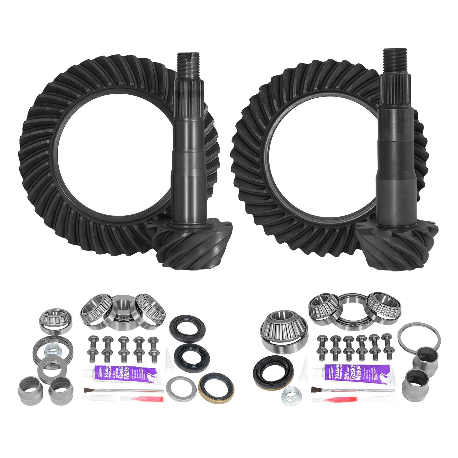Yukon Gear & Axle Ring & Pinion Gear Kit Package Front & Rear with Install Kits - Toyota 8.2/8"IFS - YGKT008-488LOC-4