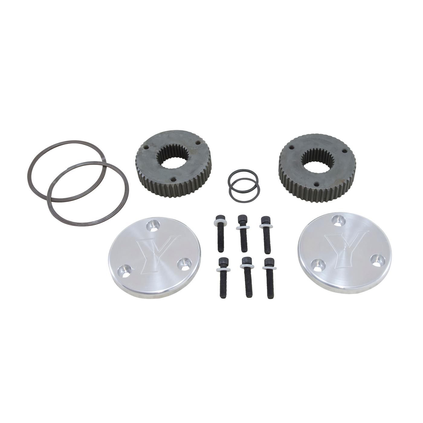 Yukon Gear & Axle Yukon Hardcore Drive Flange Kit Dana 44 30spl Outer Stubs w/ Yukon Engraved Caps - YHC50001
