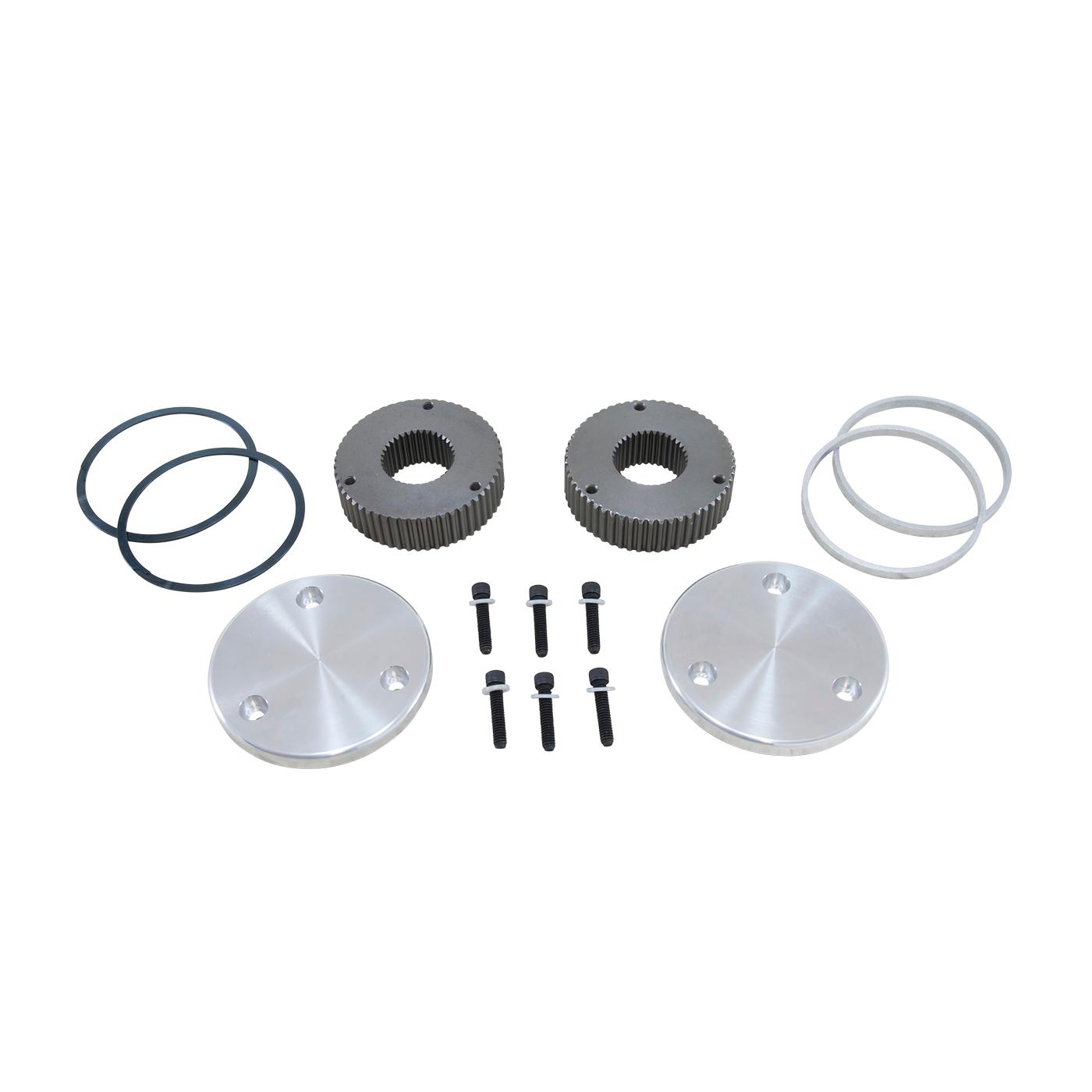 Yukon Gear & Axle Yukon Hardcore Drive Flange Kit Dana 44 19spl Outer Stubs w/ Yukon Engraved Caps - YHC50007