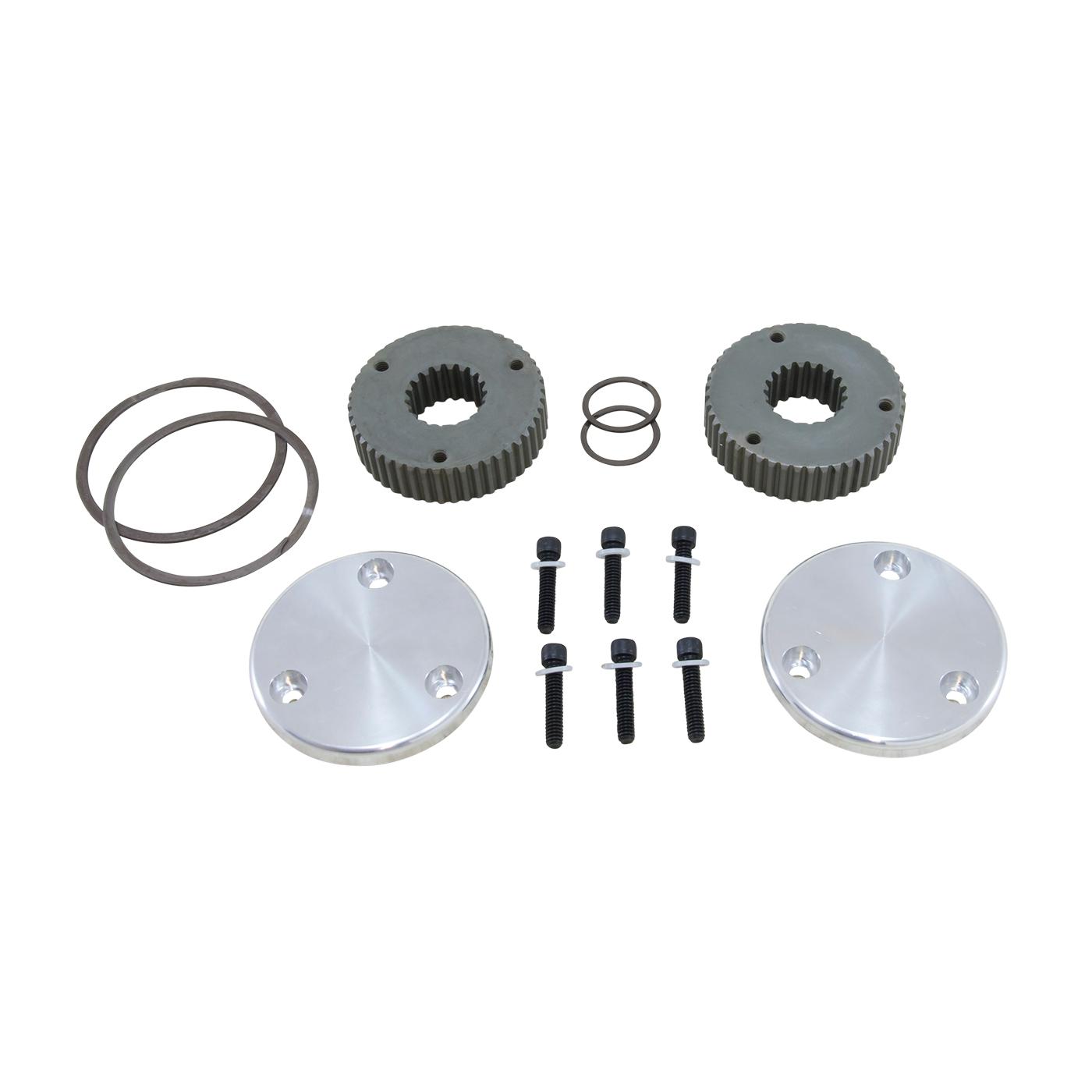 Yukon Gear & Axle Yukon Hardcore Drive Flange Kit Dana 44 19spl Outer Stubs w/ Non-Engraved Caps - YHC50008