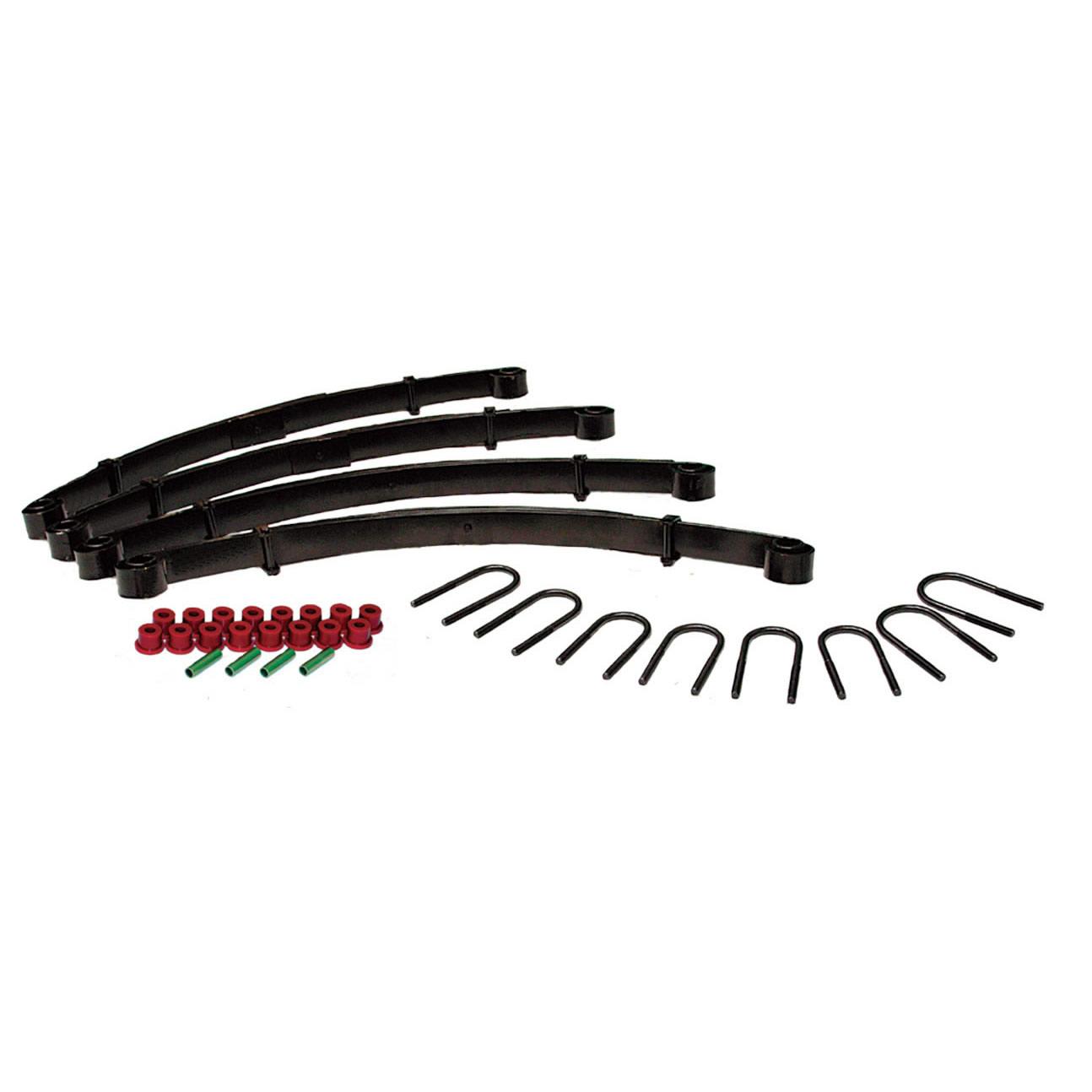 Skyjacker Jeep YJ  Softride Leaf Spring System Lift Kit 2-2.5 Inch Lift 87-95 Wrangler YJ Includes Front/Rear Leaf Springs Front/Rear Bushing Kits Front/Rear U Bolt Kits - YJ20K