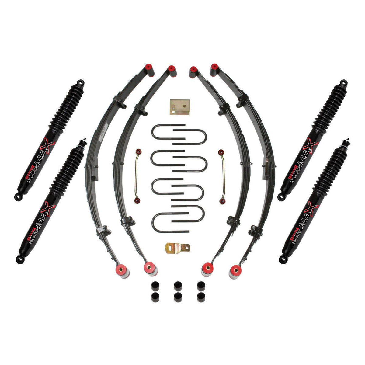 Skyjacker Jeep YJ Sport Lift Kit 4 in Lift 87-95 Wrangler YJ w/Black MAX Shocks - YJ41BKB