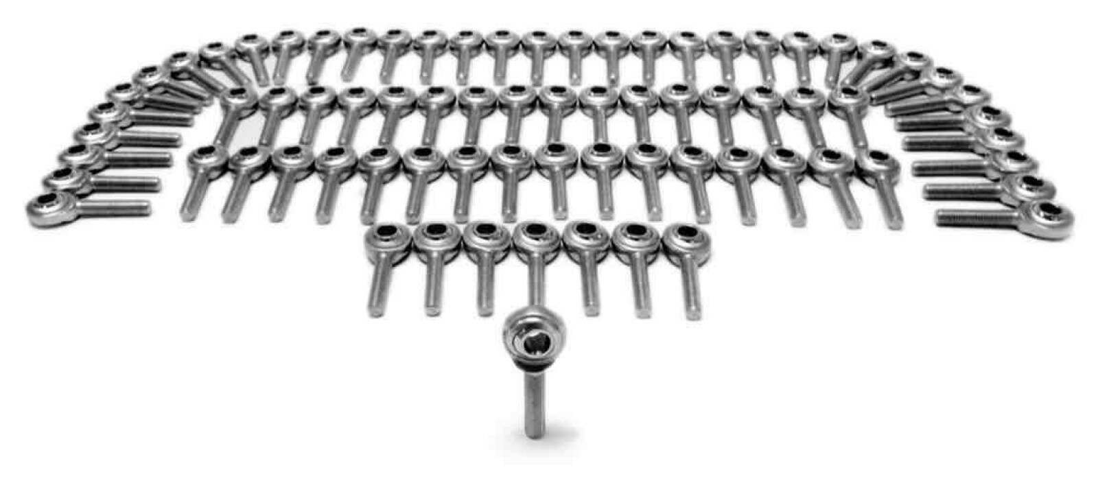 Steinjager Metric Male Rod Ends Steel Housing, PTFE Race M10 x 1.50 LH 75 Pack - J0014986