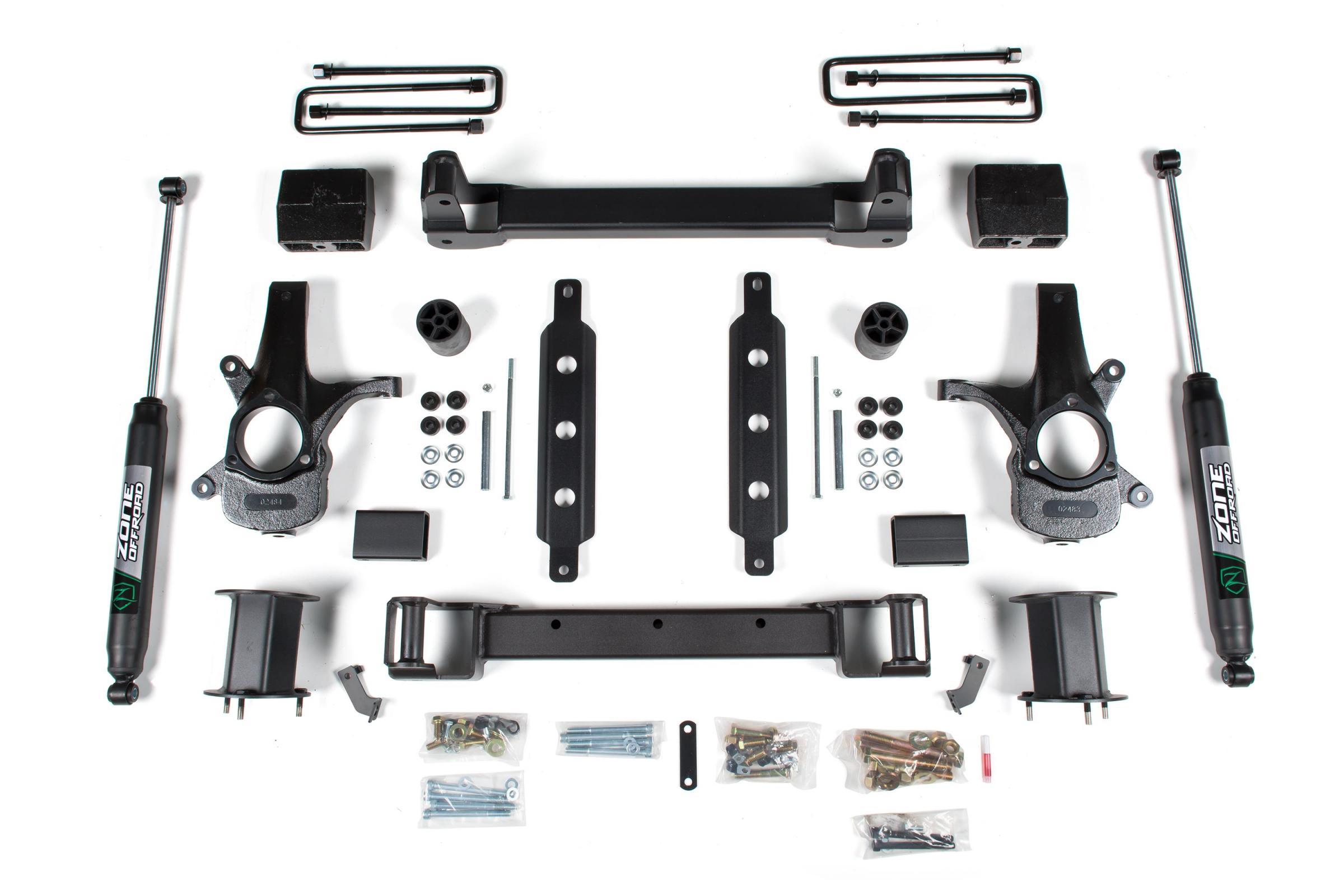Zone Offroad 14-18 Silverado/Sierra 1500 2WD 6.5 Inch Cast Steel Arms With Nitro Shocks - ZONC33N