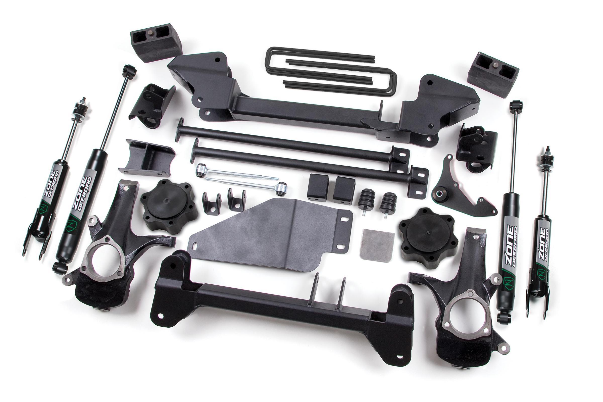 Zone Offroad 99 K1500 00-06 Silverado/Sierra 1500 6 Inch Lift Kit With Nitro Shocks - ZONC3N