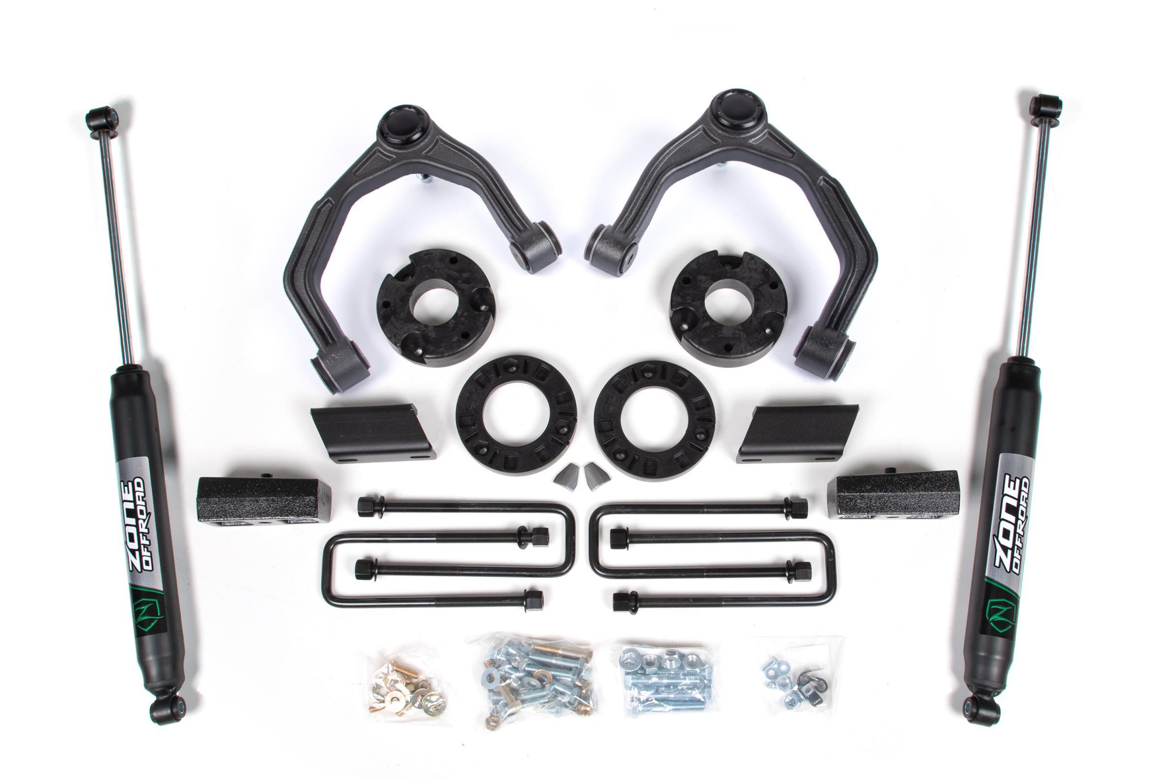 Zone Offroad 19-23 Silverado/Sierra 1500 3.5 Inch Adventure Series Lift Kit With Nitro Shocks - ZONC47N
