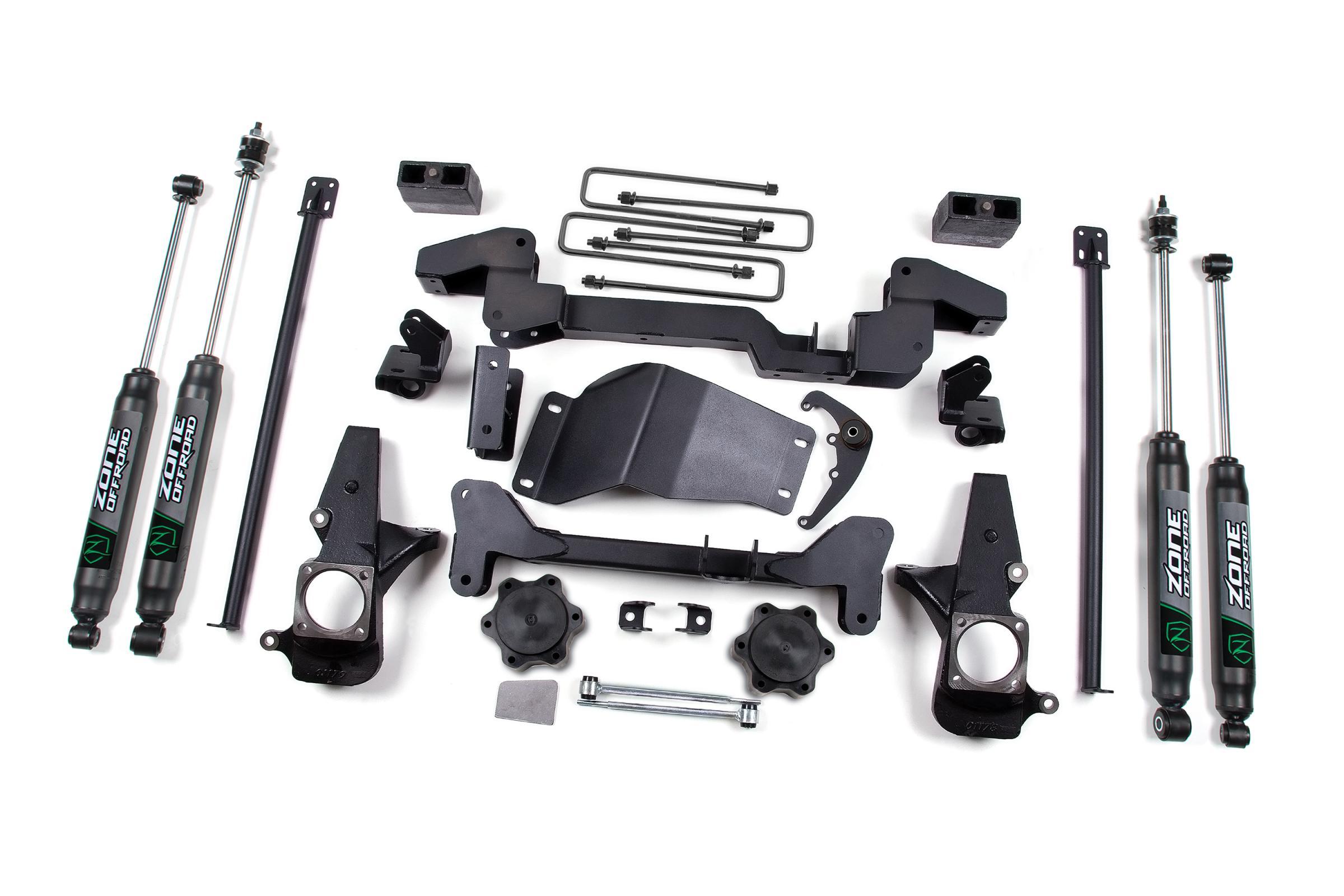 Zone Offroad 01-10 Silverado 1500/2500 HD/3500 HD 6 Inch Lift Kit With Nitro Shocks - ZONC4N