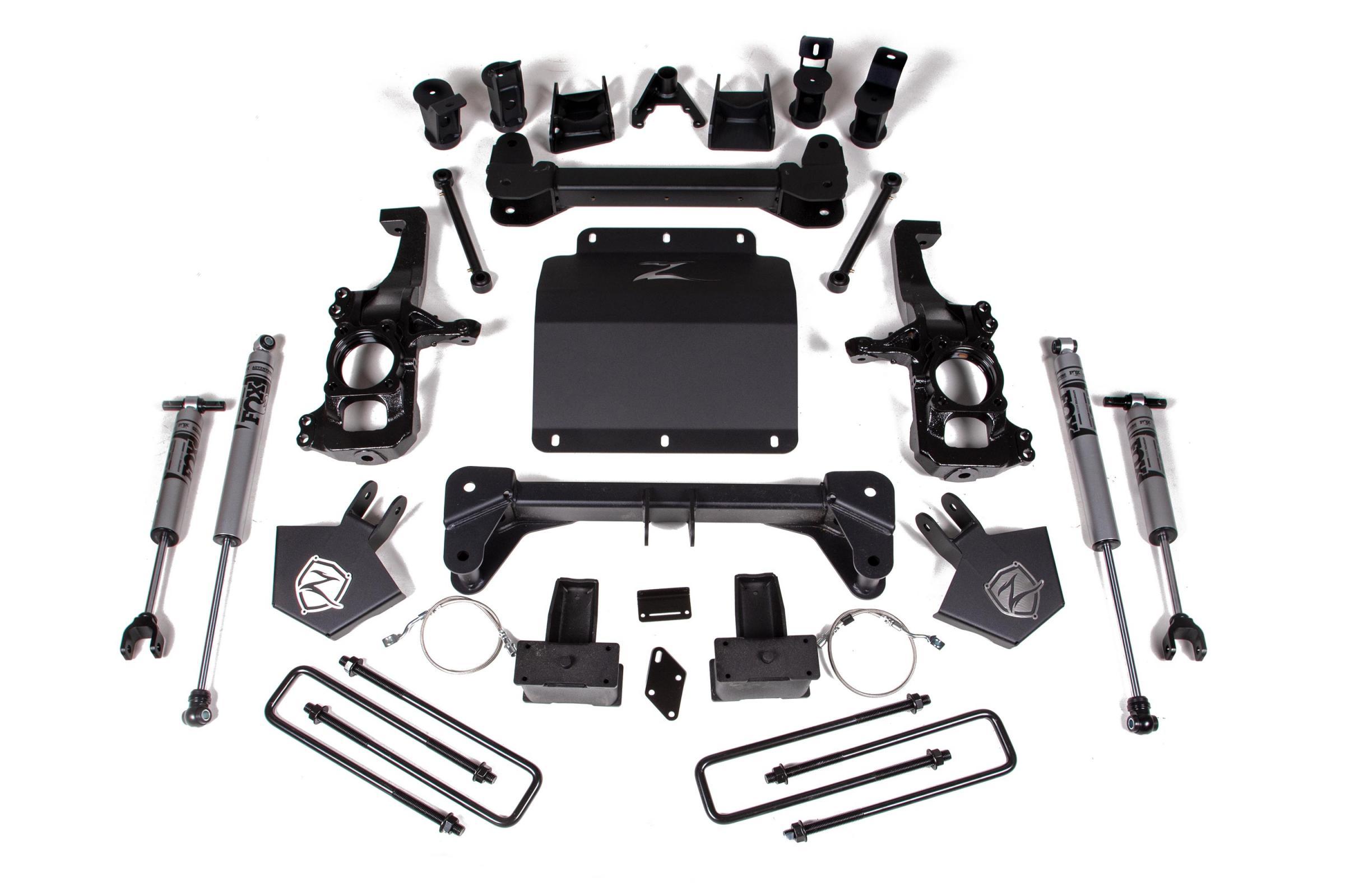Zone Offroad 20-24 Silverado/Sierra 2500/3500 HD 5 Inch Lift Kit With Overload Fox Adventure Shocks - ZONC50F