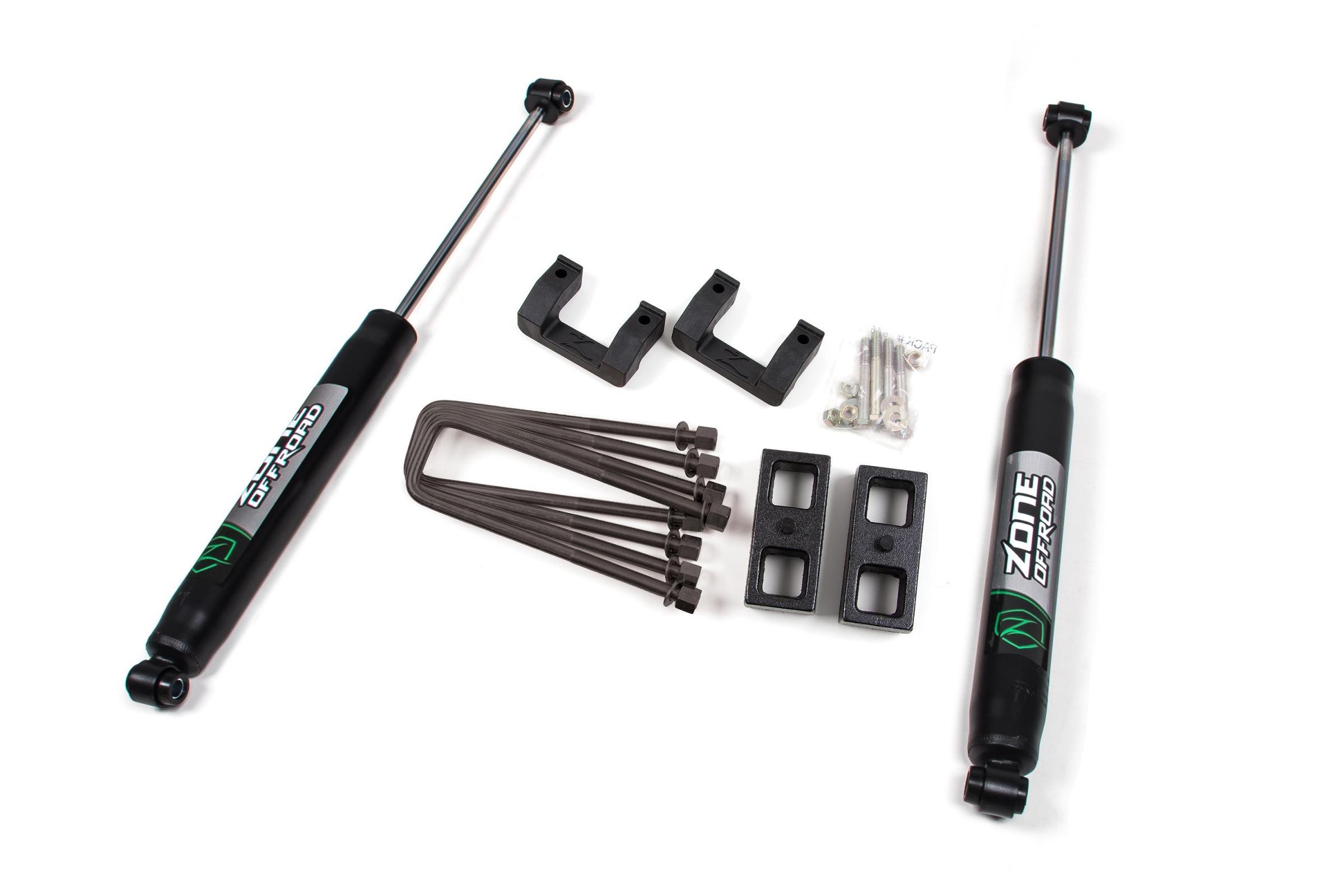 Zone Offroad 14-18 Silverado/Sierra 1500 2 Inch Torsion Bar Key Kit Nitro Shocks - ZONC64N