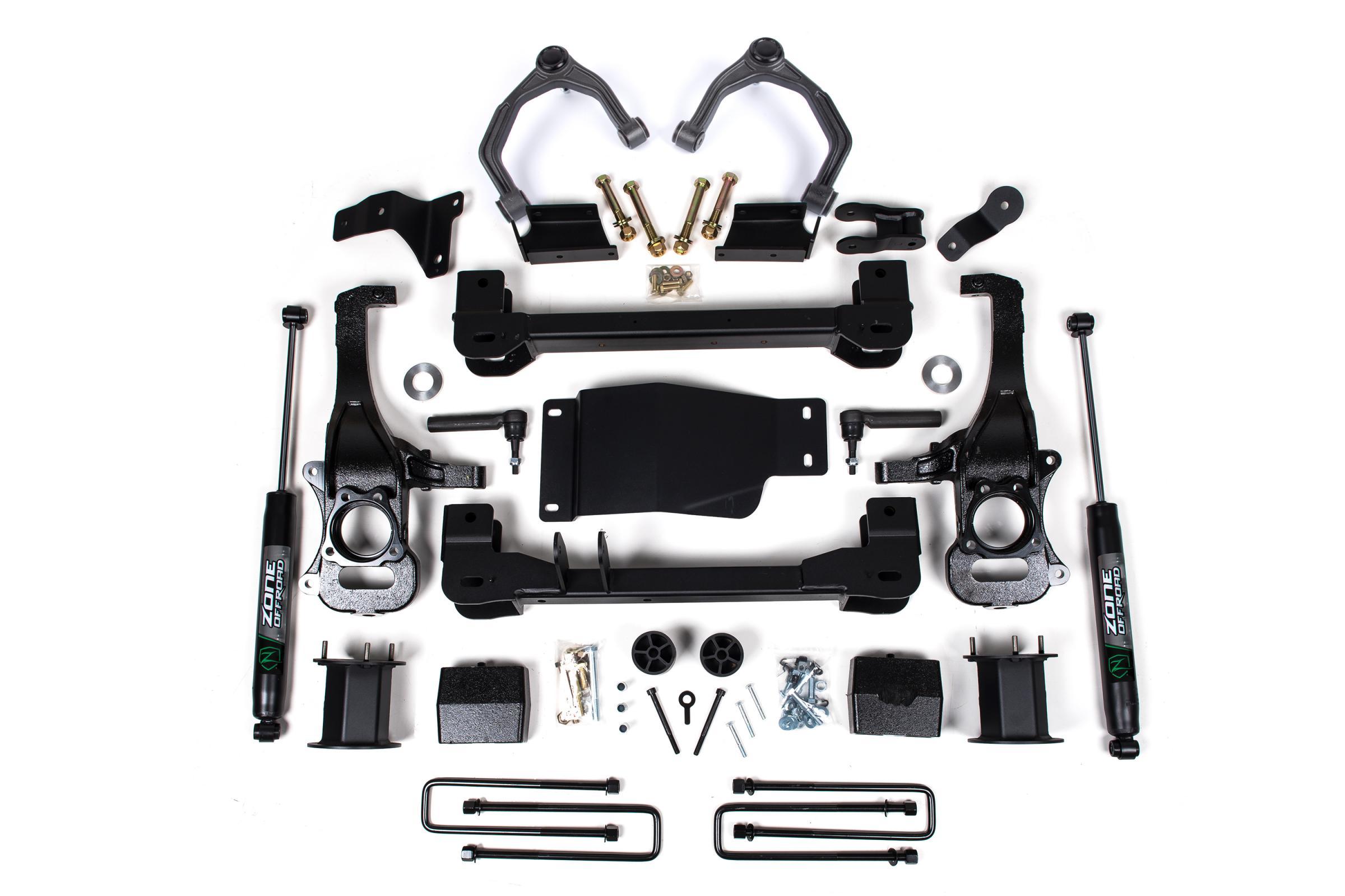 Zone Offroad 19-24 Silverado/Sierra 1500 4WD 6 Inch Lift Kit Fox Adventure Shocks - ZONC68F