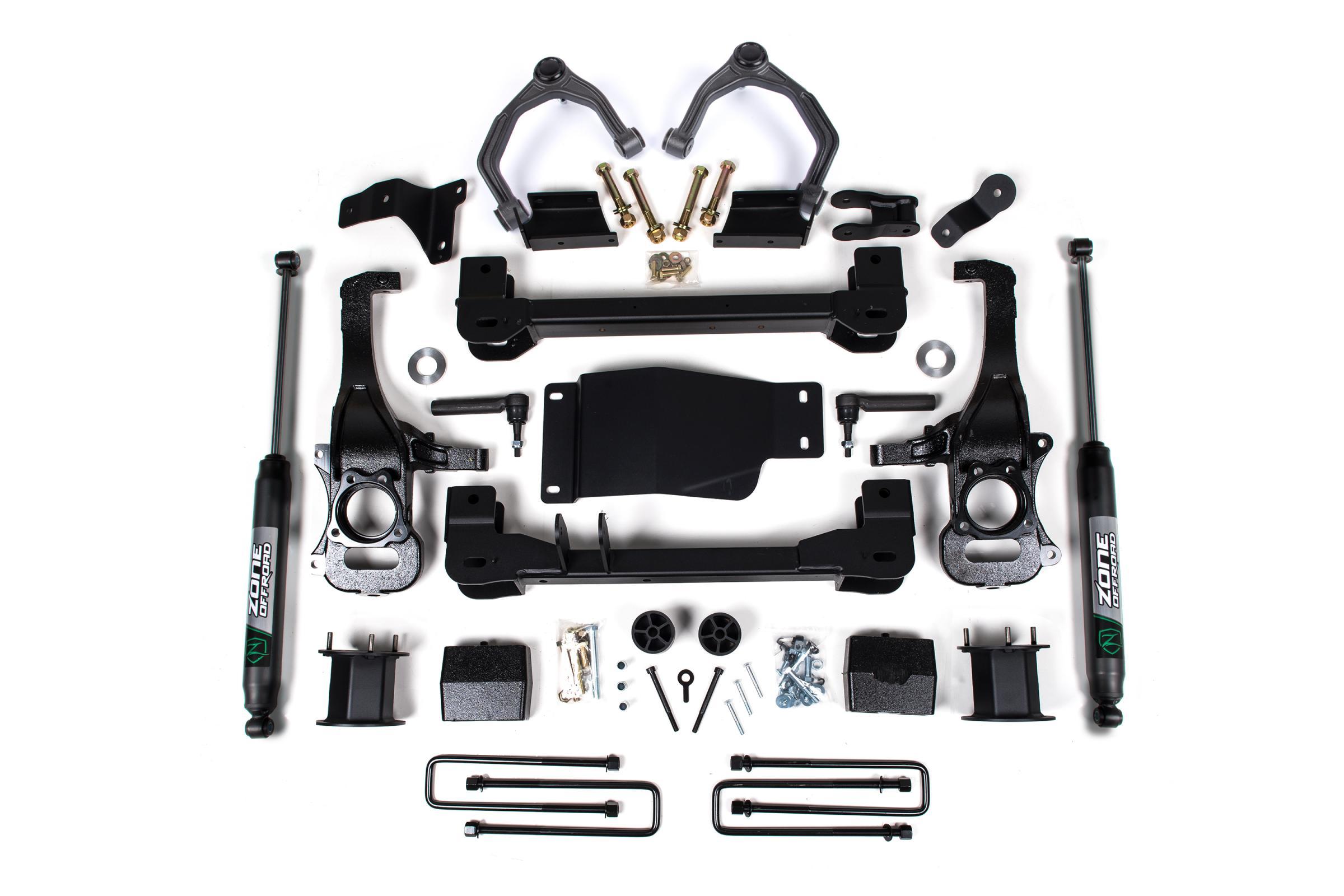 Zone Offroad 19-24 Chevy/GM Trail Boss / AT4 1500 4WD 4 Inch Lift Kit With FOX Shocks - ZONC69F