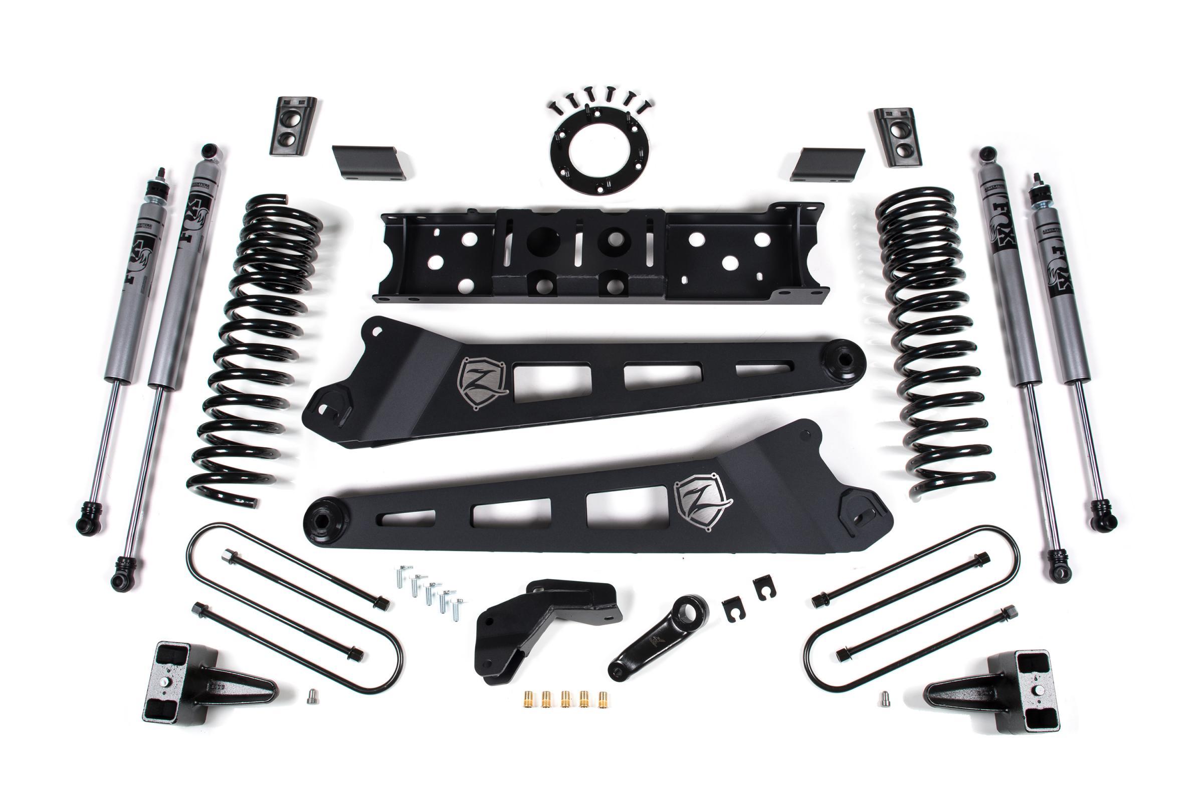 Zone Offroad 19-24 RAM 3500 4 Inch Radius Arm Gas 3 Inch Rear Block With Overload Adventure Shocks - ZOND102F