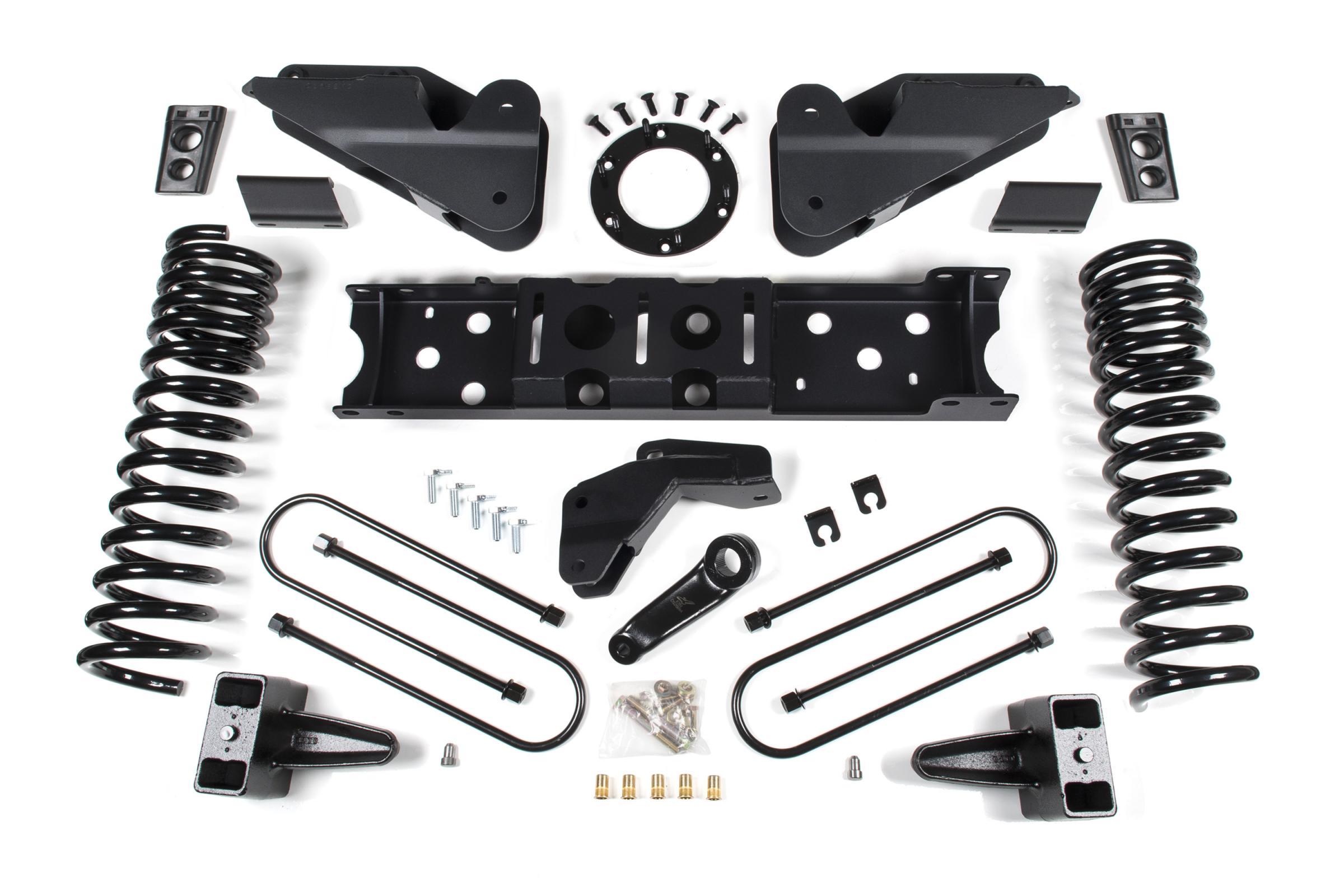 Zone Offroad 19-24 RAM 3500 4 Inch Radius Arm Bracket Gas 2 Inch Rear Block With Overload Nitro Shocks - ZOND108N