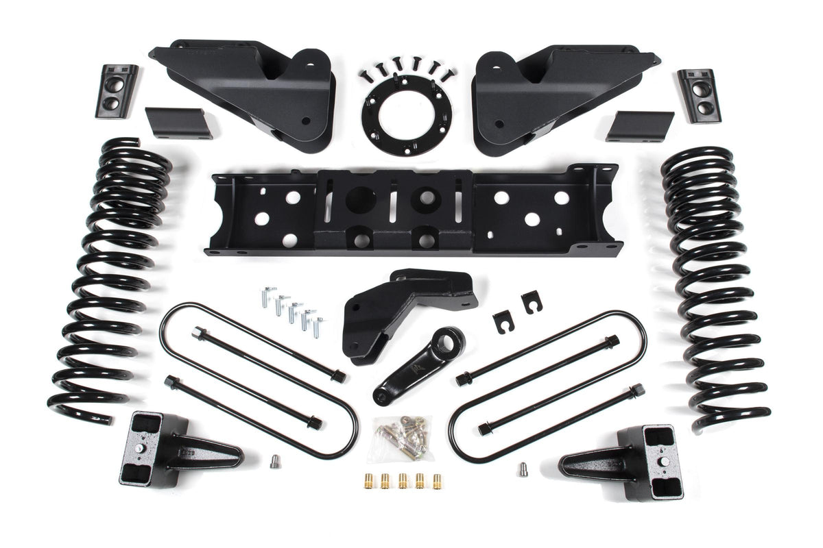 Zone Offroad 19-24 RAM 3500 6.5 Inch Radius Arm Bracket 5 Inch Rear Block With Overload Diesel 6-Bolt T-Case Fox Adventure Shocks - ZOND110F