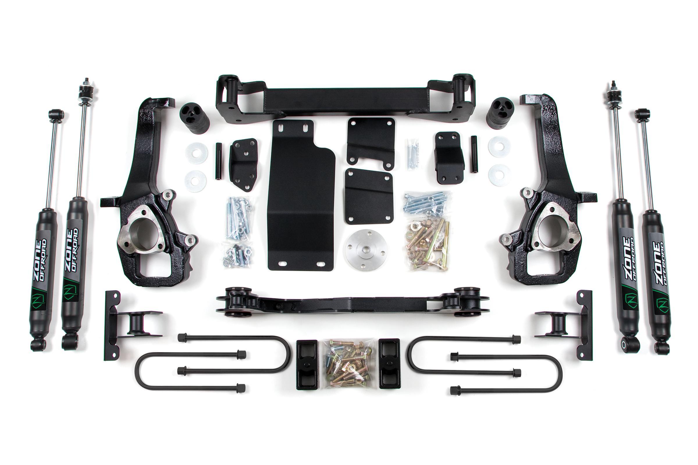 Zone Offroad 02-05 Dodge RAM 1500 5.0 Inch Lift Kit With Nitro Shocks - ZOND14N