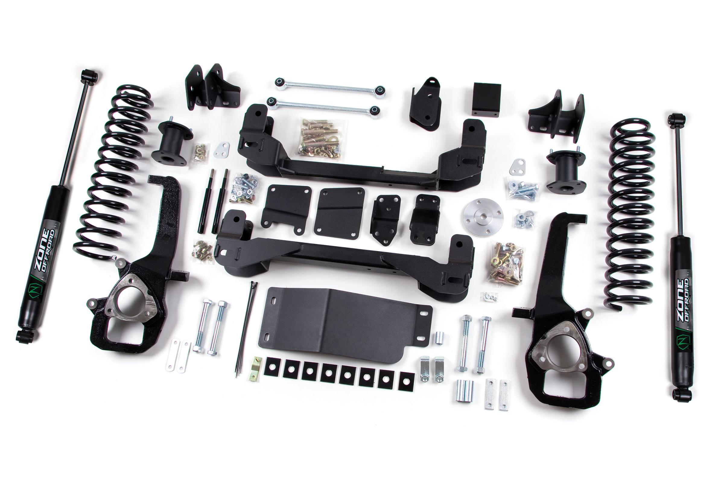 Zone Offroad 2012 Dodge 1500 6 Inch Front 3 Inch Rear Strut Spacer Lift Kit With Nitro Shocks - ZOND19N