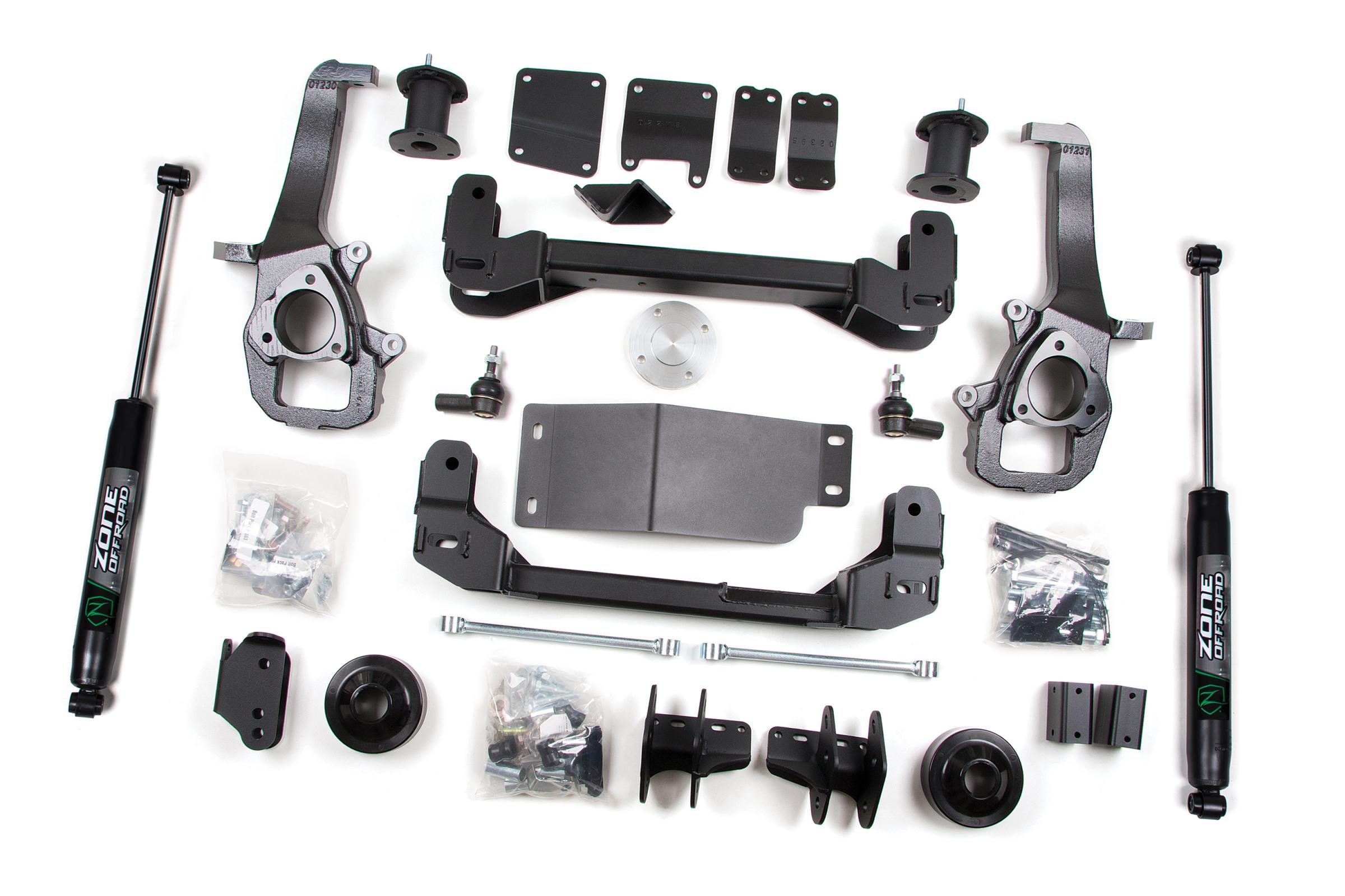 Zone Offroad 2012 RAM 1500 4 Inch Front 4 Inch Rear Lift Kit With Nitro Shocks - ZOND22N