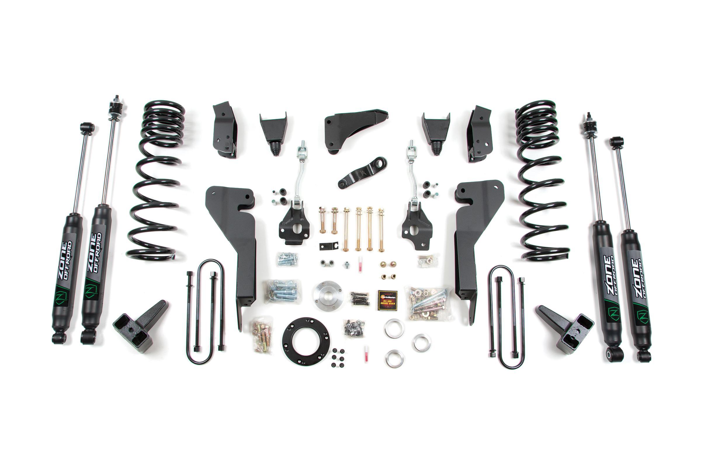 Zone Offroad 08 Dodge RAM 2500 8 Inch Lift Kit With 3.5 Inch Axle Diesel With Nitro Shocks - ZOND30N
